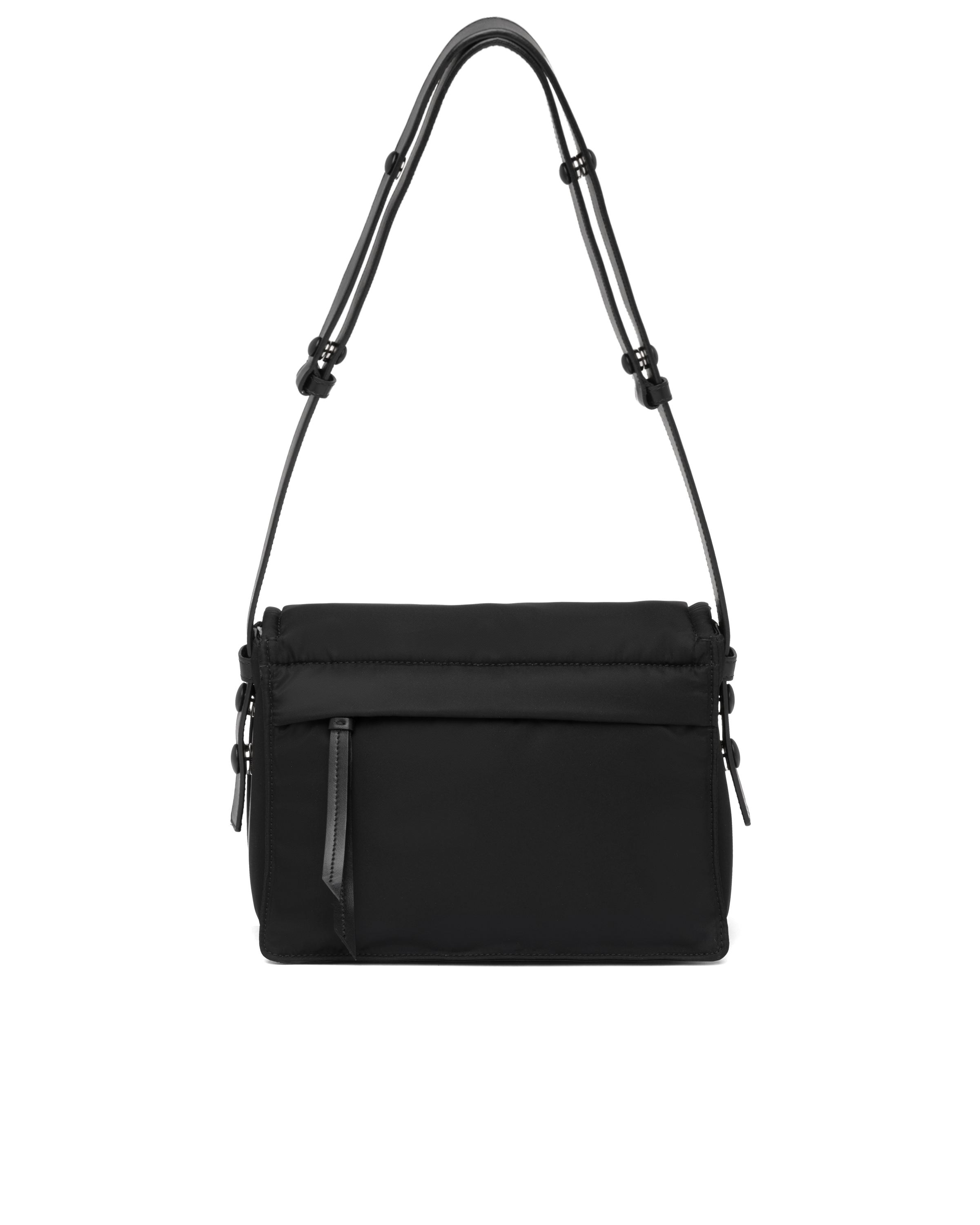 Black Small padded ReNylon shoulder bag Prada