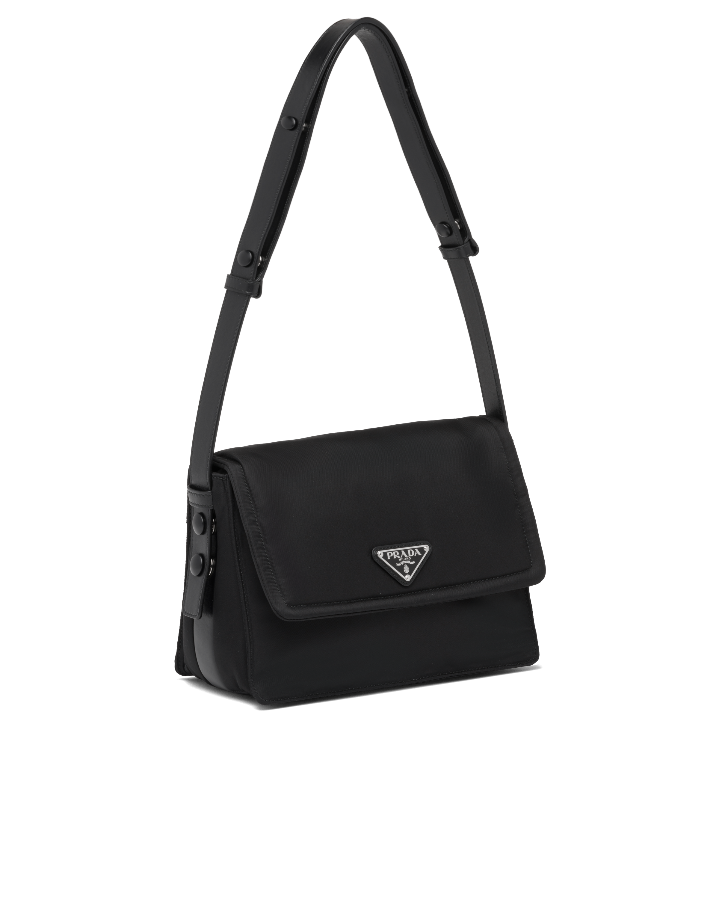 Black Small padded Re-Nylon shoulder bag | Prada