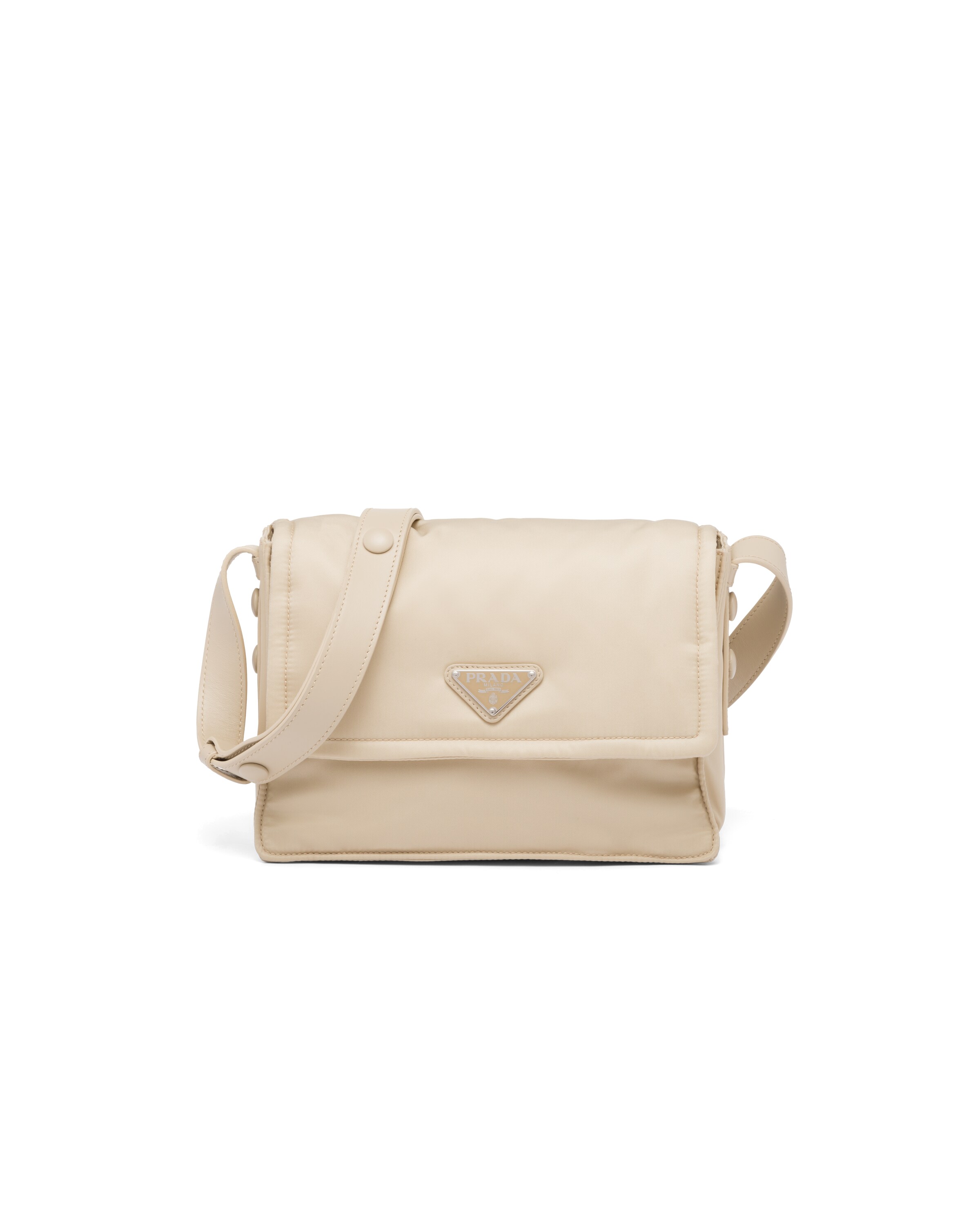 Borsa Prada Traveller Small In Re-nylon Imbottito, Donna, Deserto