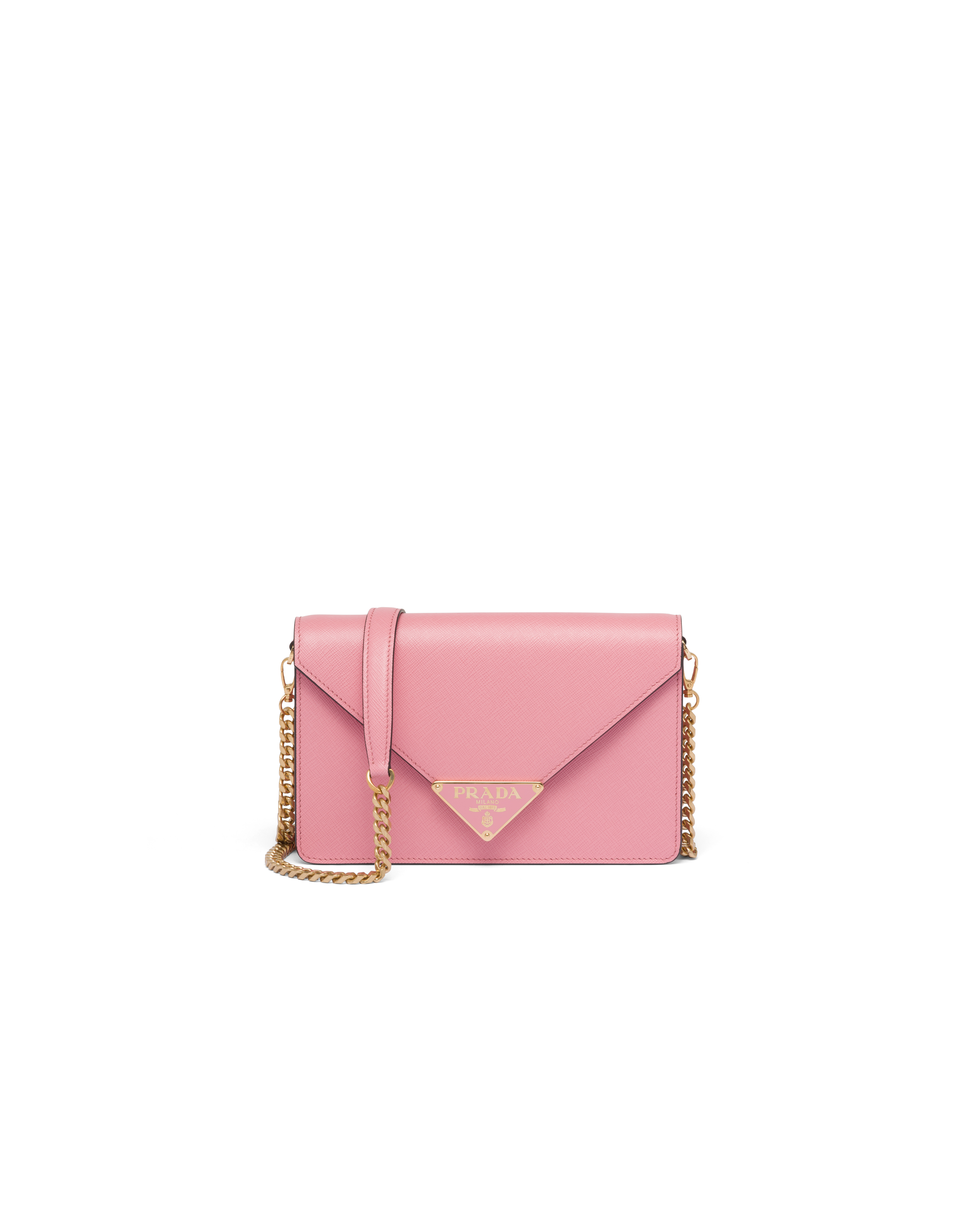 Petal Pink Saffiano Leather Handbag