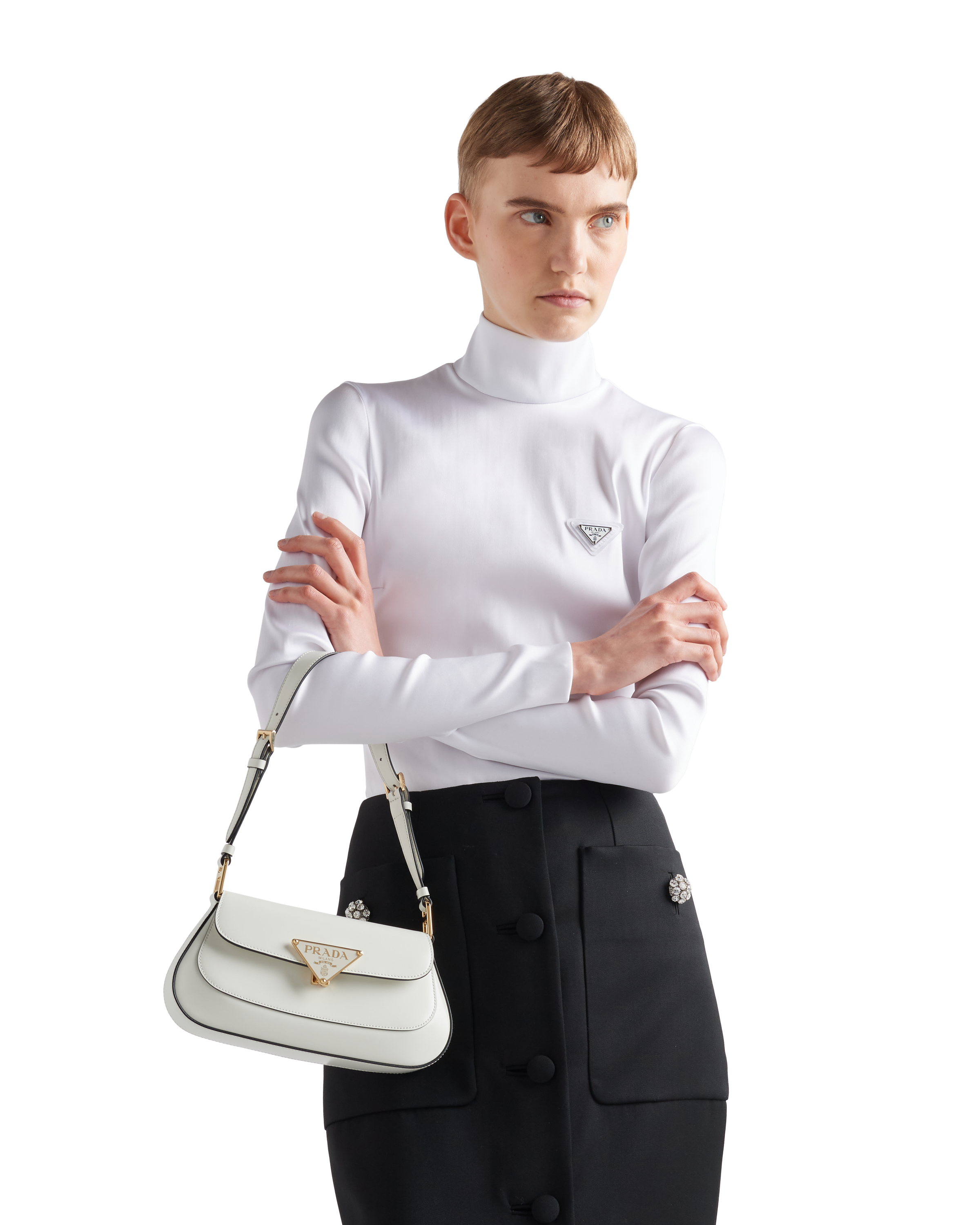 Prada white shoulder bag 2025