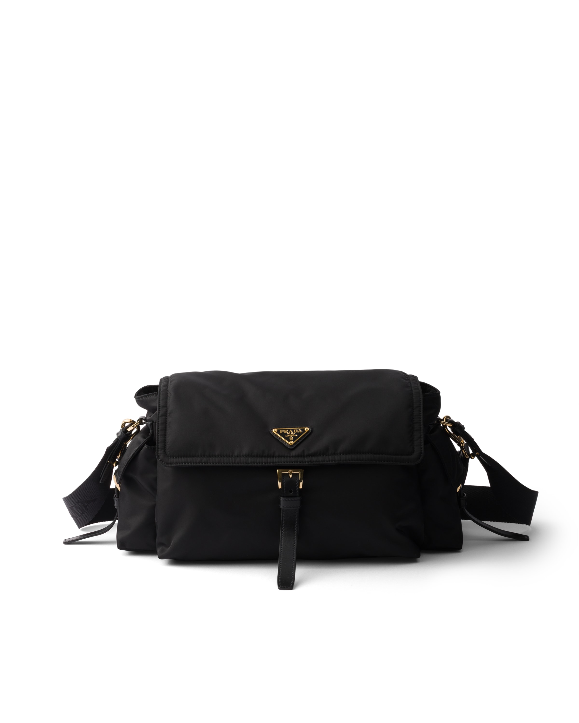 Grand Sac Porté Épaule Prada Explore En Re-nylon, Femme, Noir