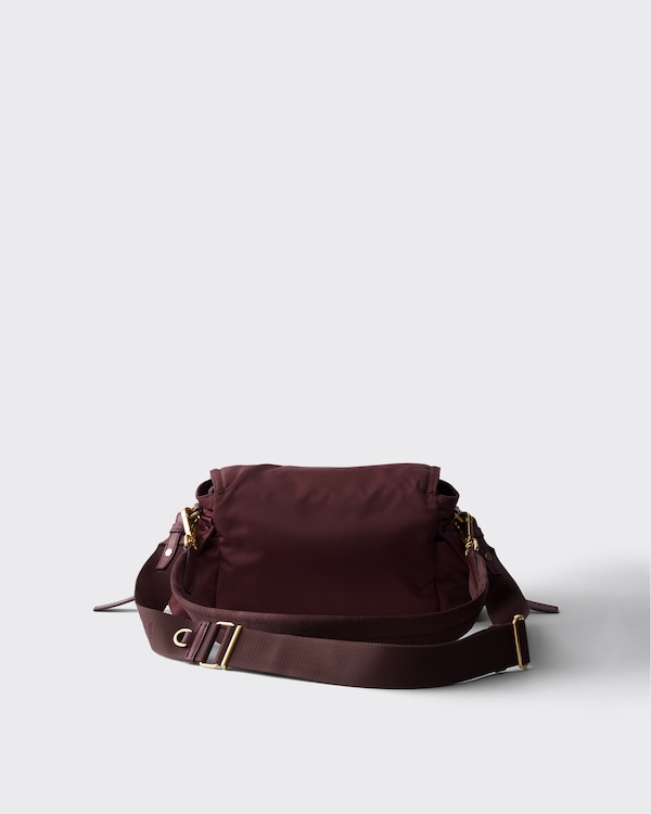 Prada Explore medium Re-Nylon shoulder bag with flap - Burgundy Prada Explore medium Re-Nylon shoulder bag with flap - Burgundy