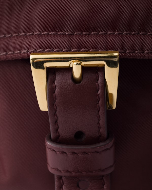 Prada Explore medium Re-Nylon shoulder bag with flap - Burgundy Prada Explore medium Re-Nylon shoulder bag with flap - Burgundy