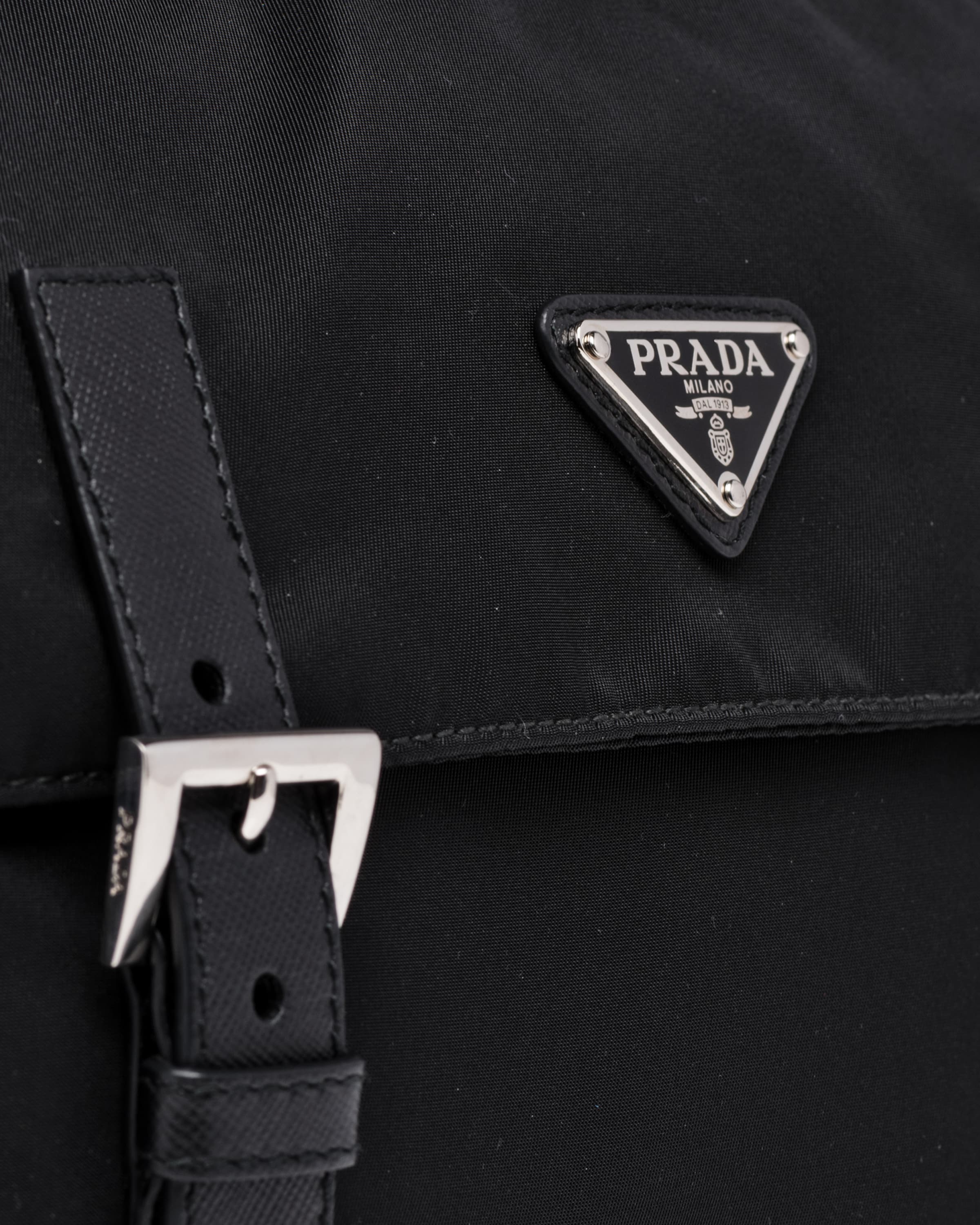 Black Medium Nylon Shoulder Bag Prada
