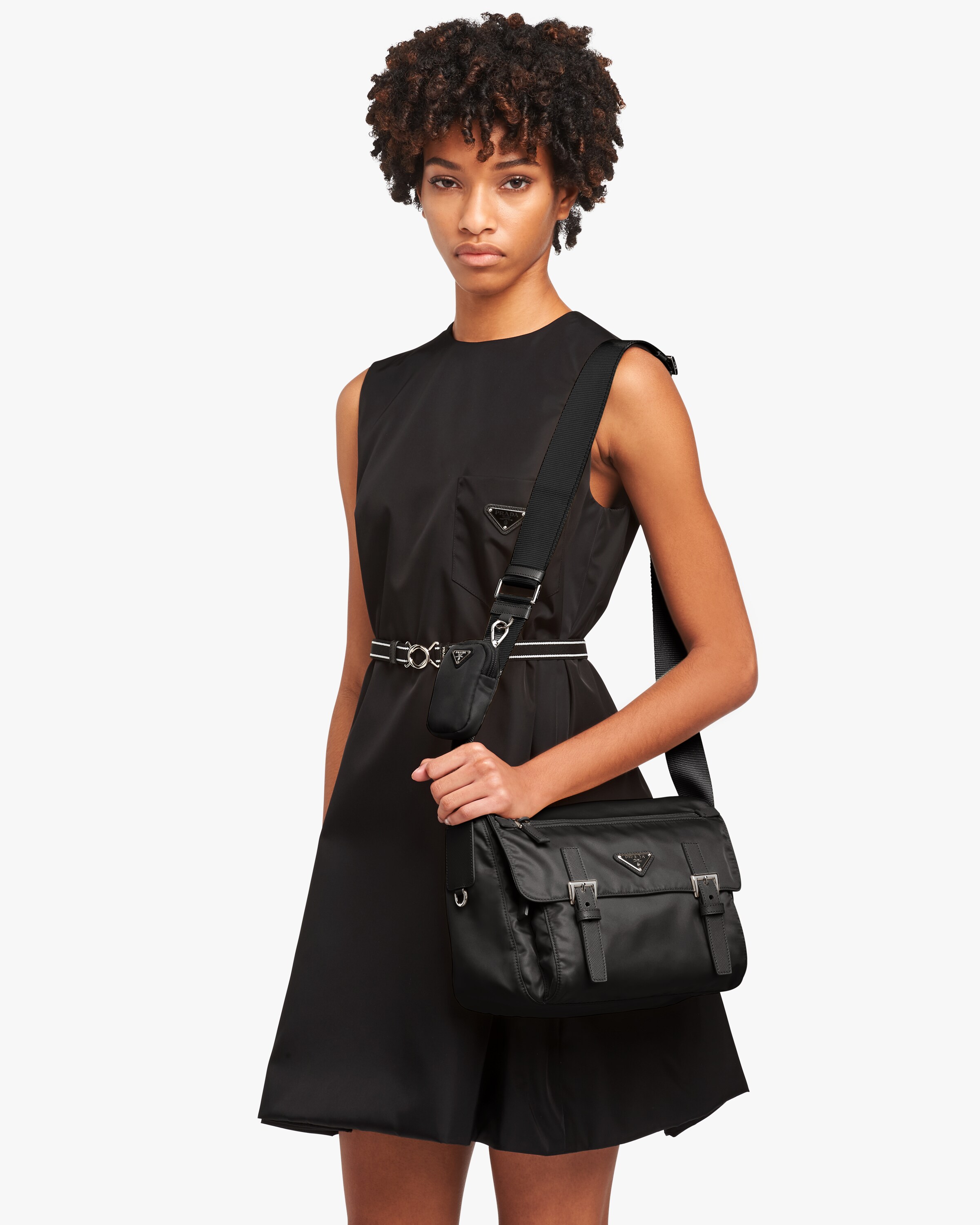 Black ReNylon shoulder bag Prada