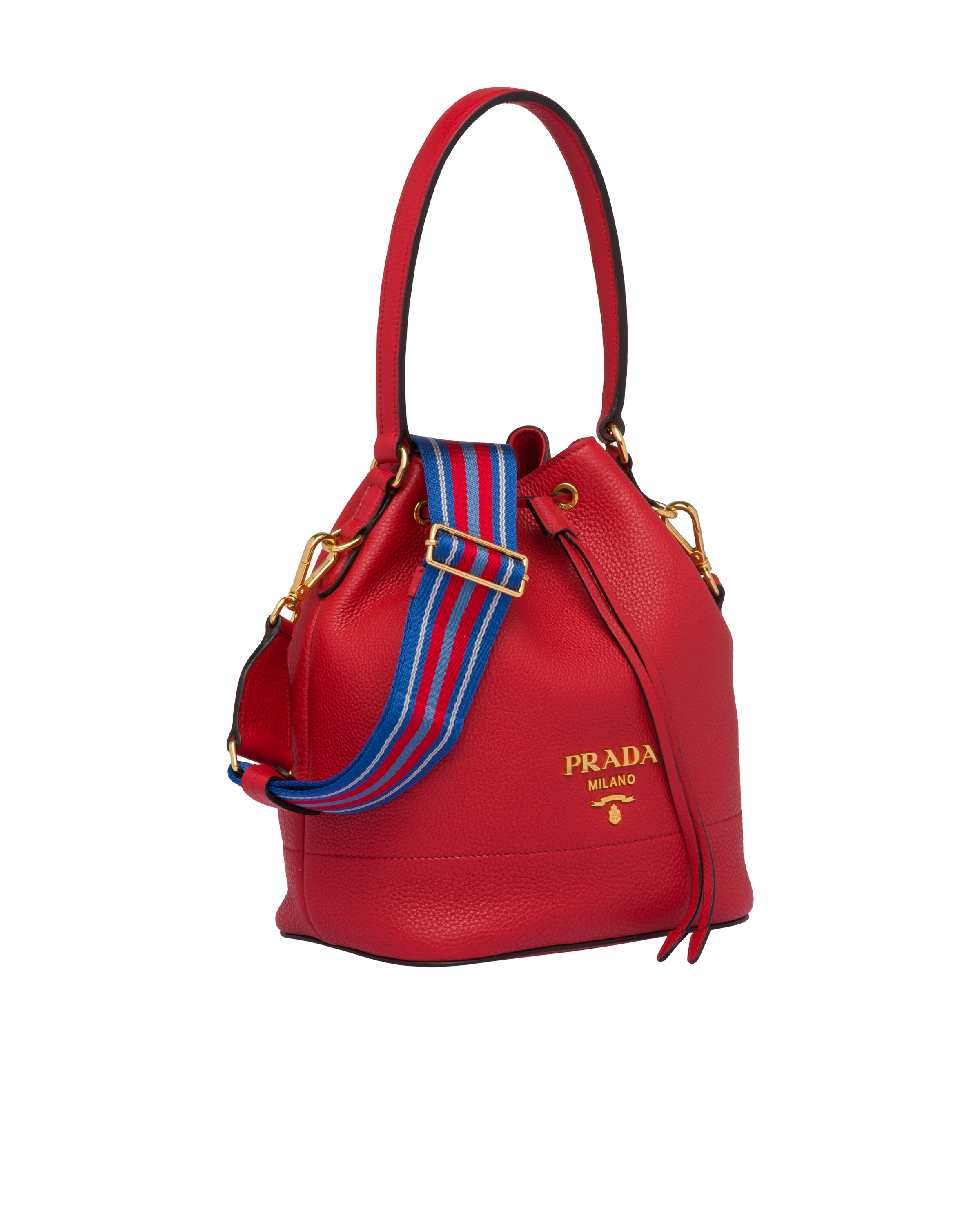 red prada bucket bag
