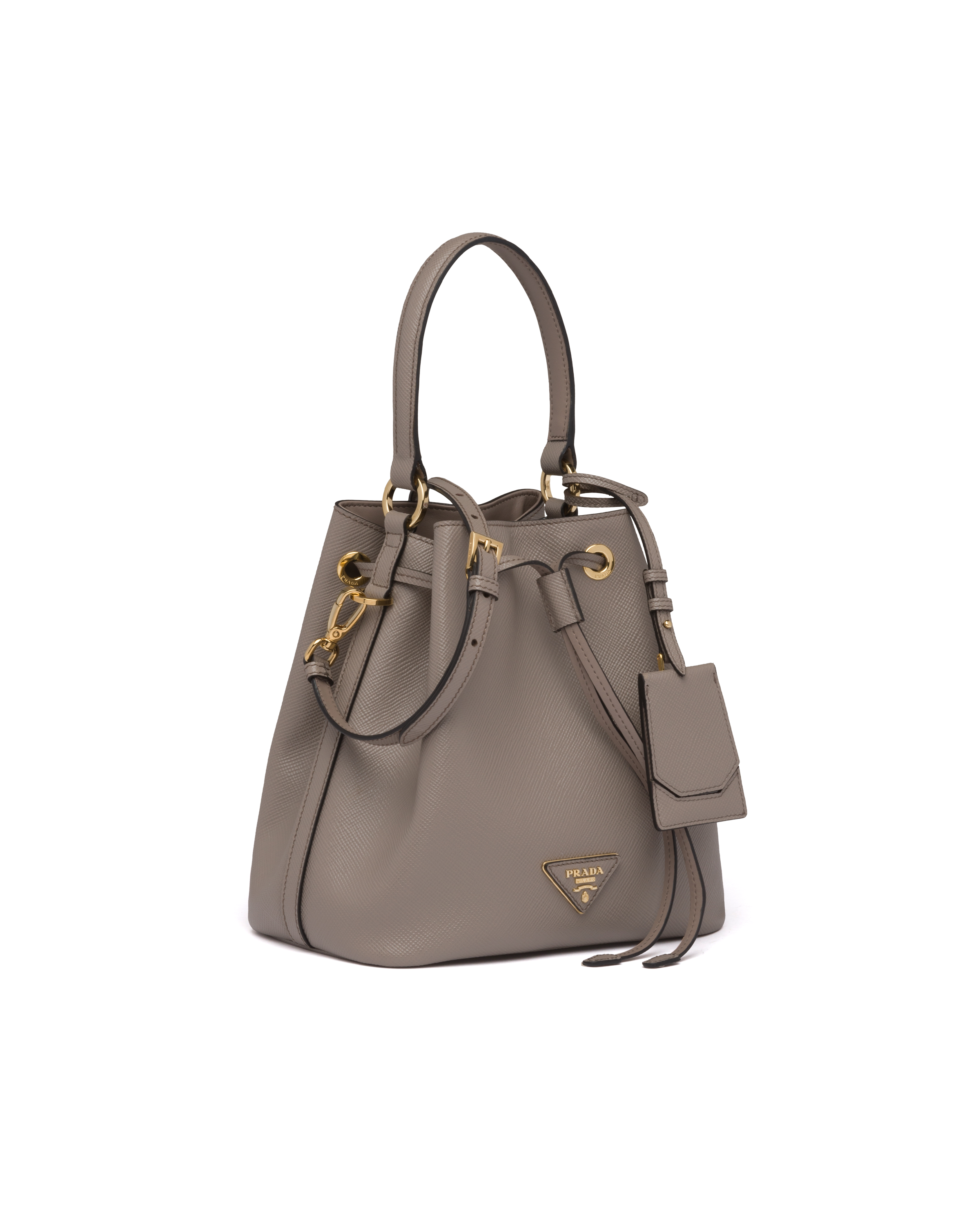 prada saffiano leather bucket bag
