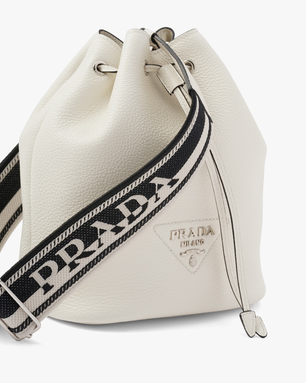 prada bucket leather