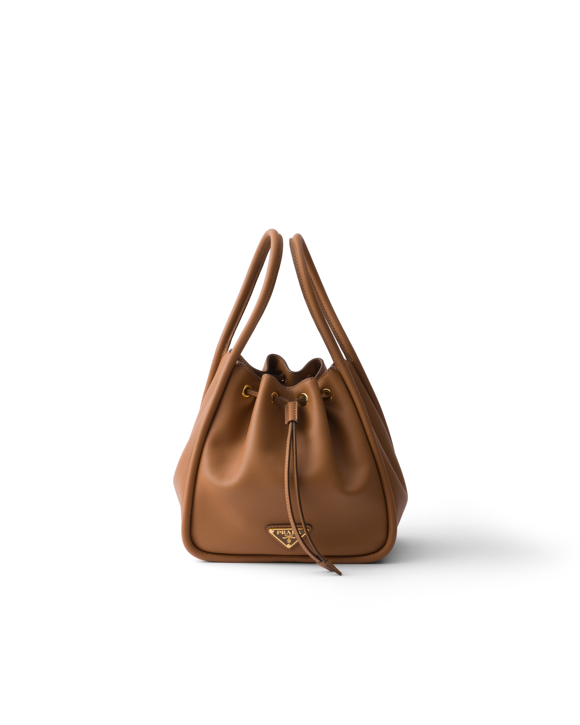 Secchiello Prada Darling Mini In Pelle, Donna, Caramello
