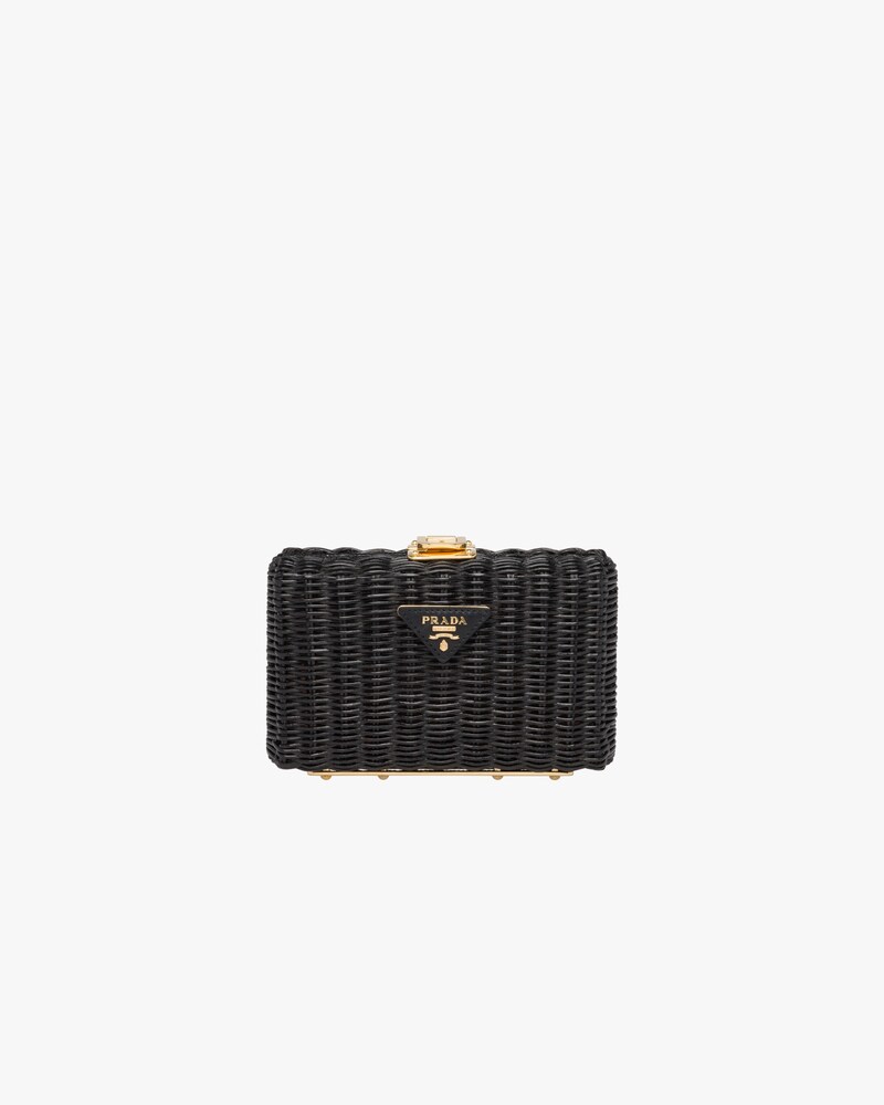 prada black clutch