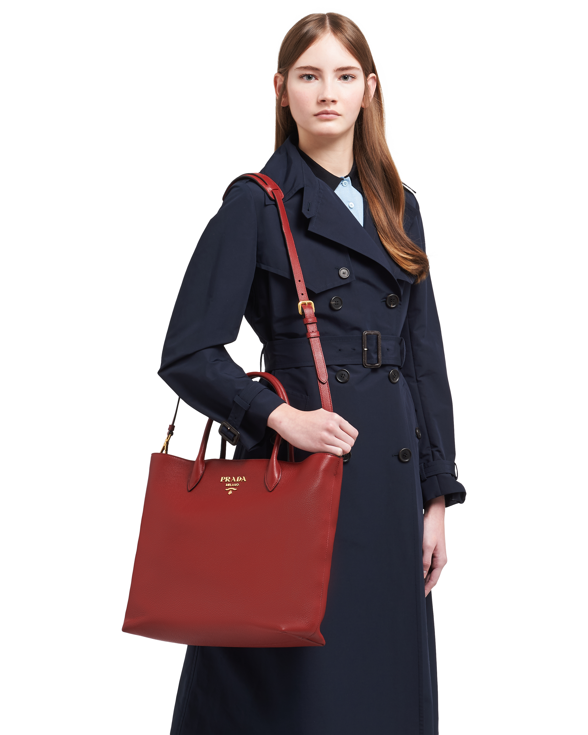 prada leather tote