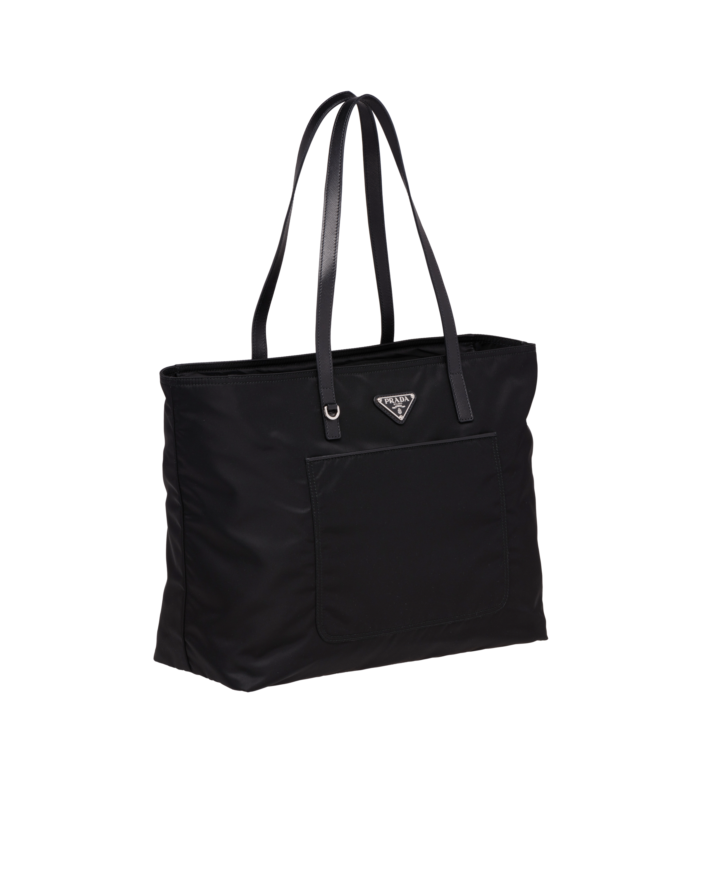 black fabric tote