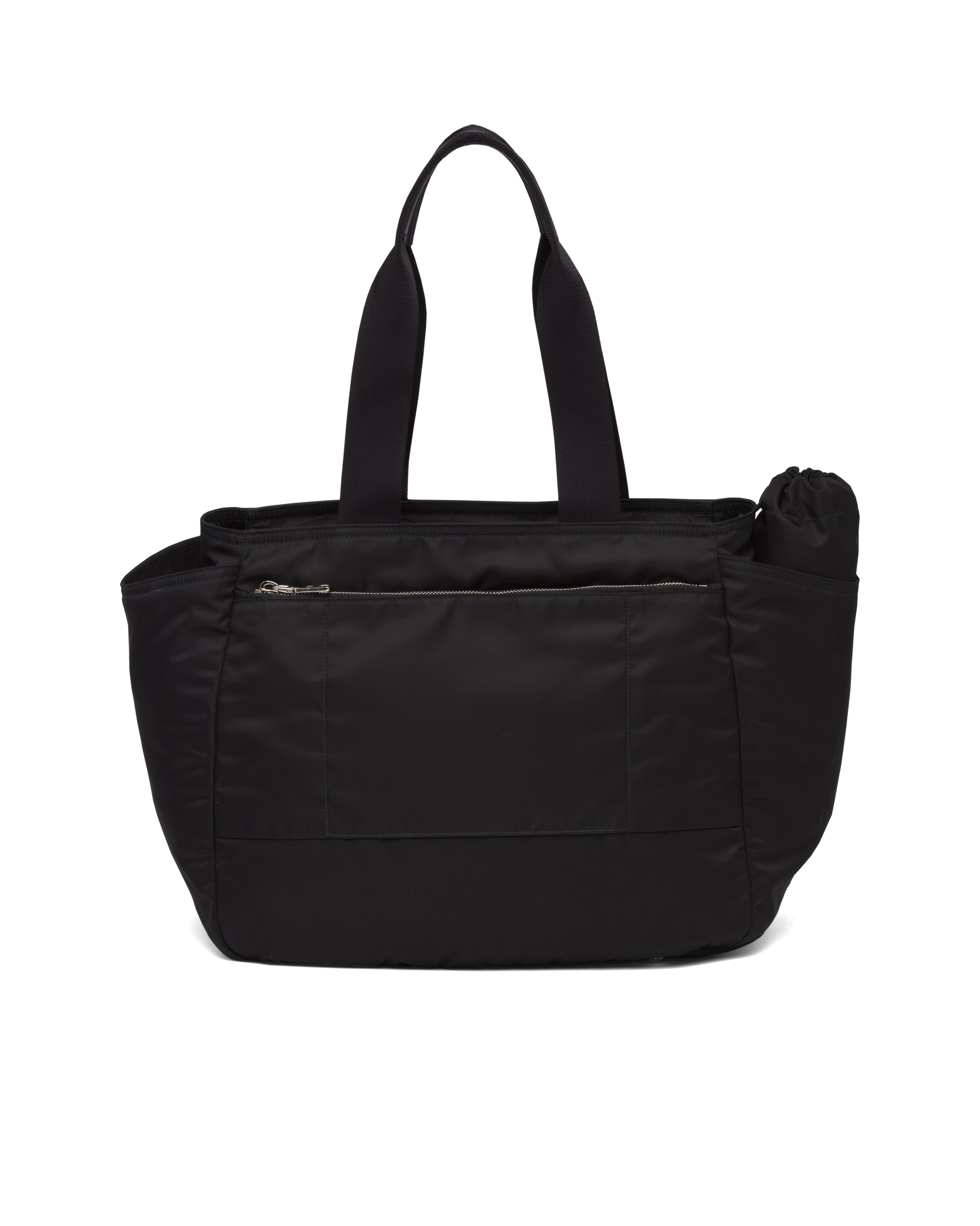 Prada Versatile Tote Nylon Multiple Pockets In Black