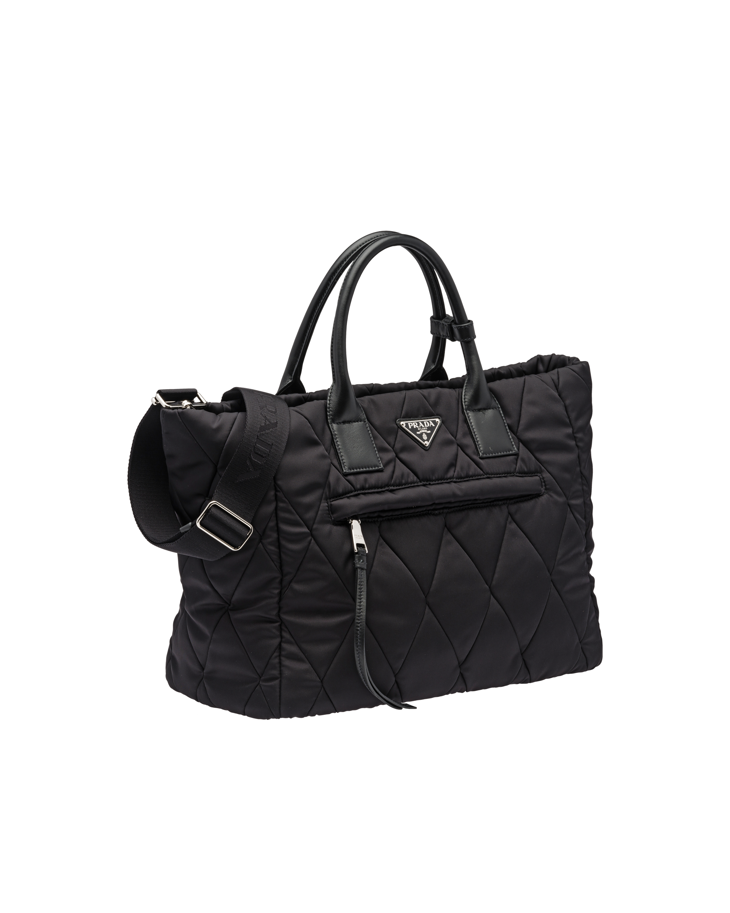 prada quilted nylon tote bag
