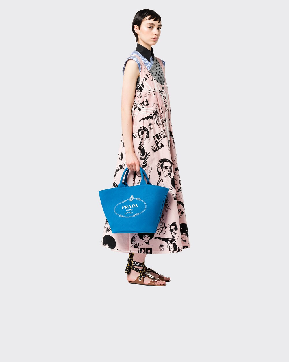 prada canvas bolsa pink