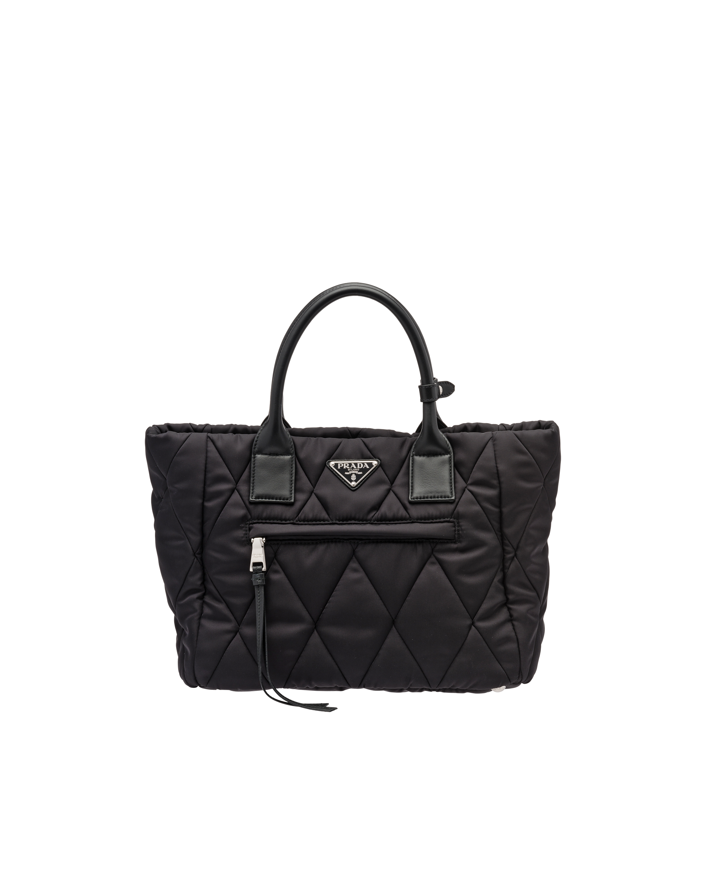 prada quilted nylon tote bag