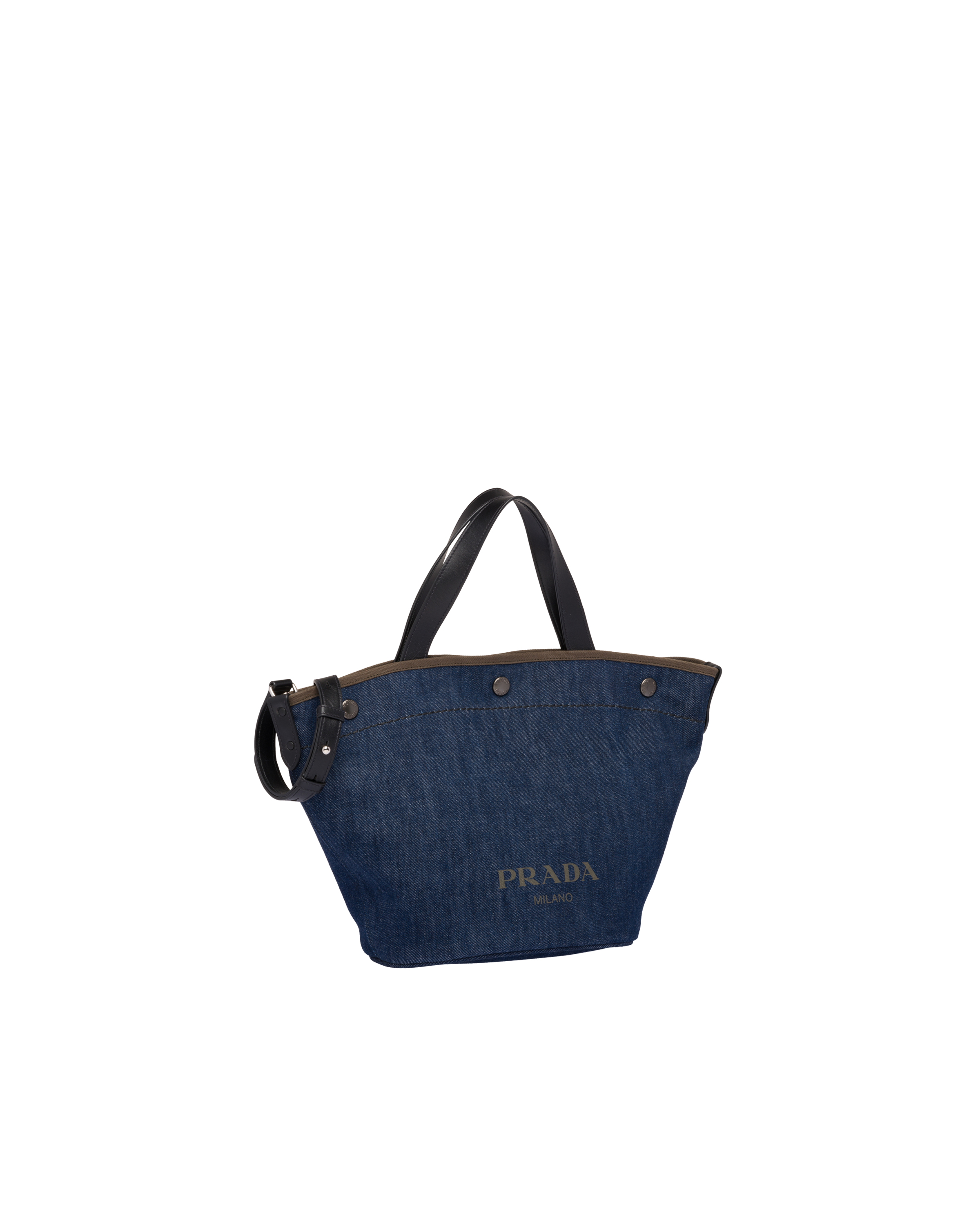 denim blue leather handbag
