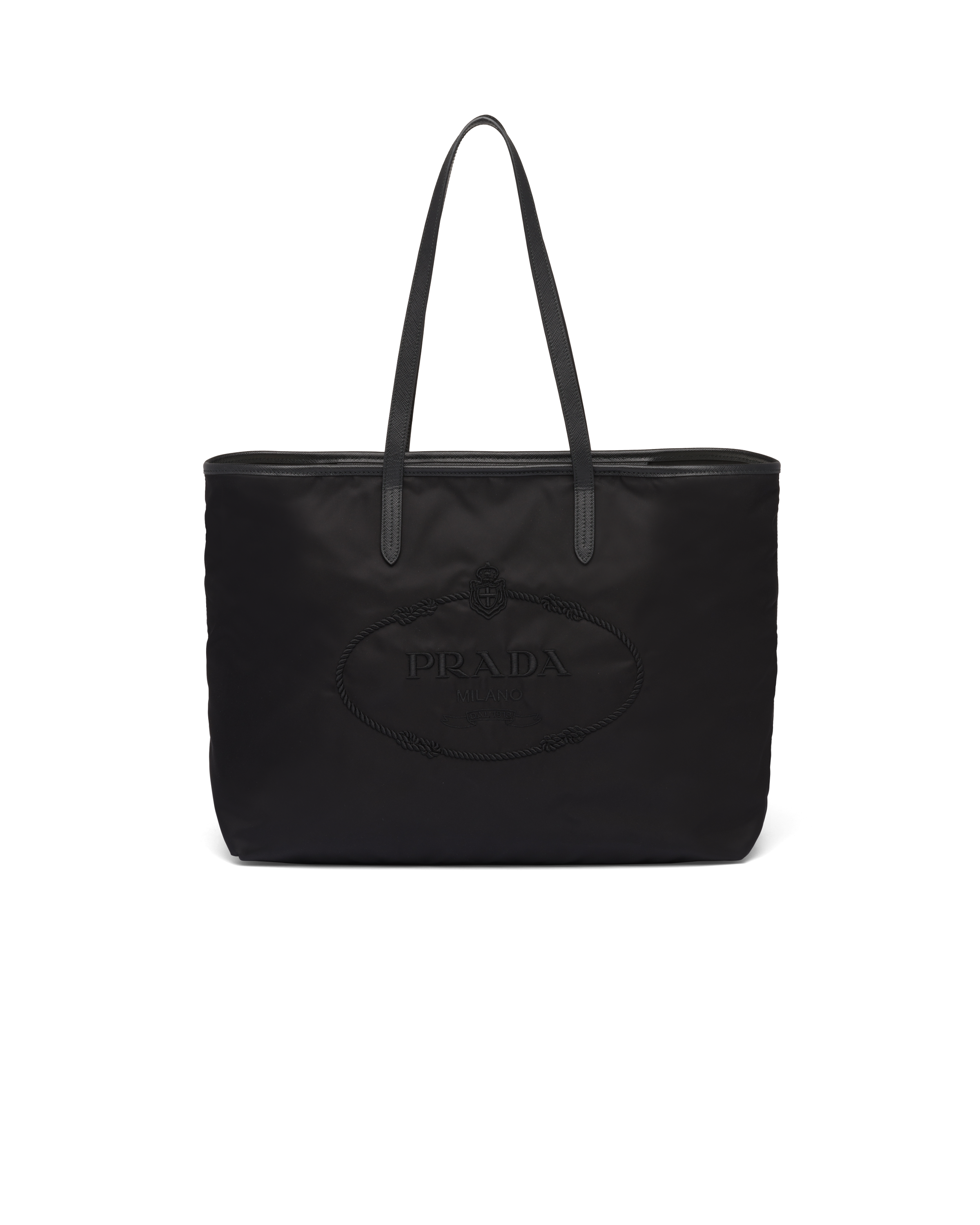 prada logo tote bag