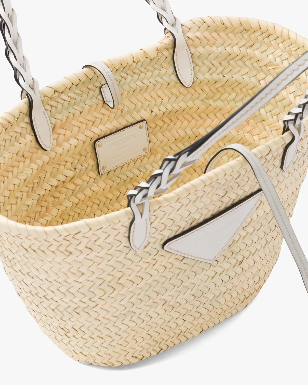 prada woven tote