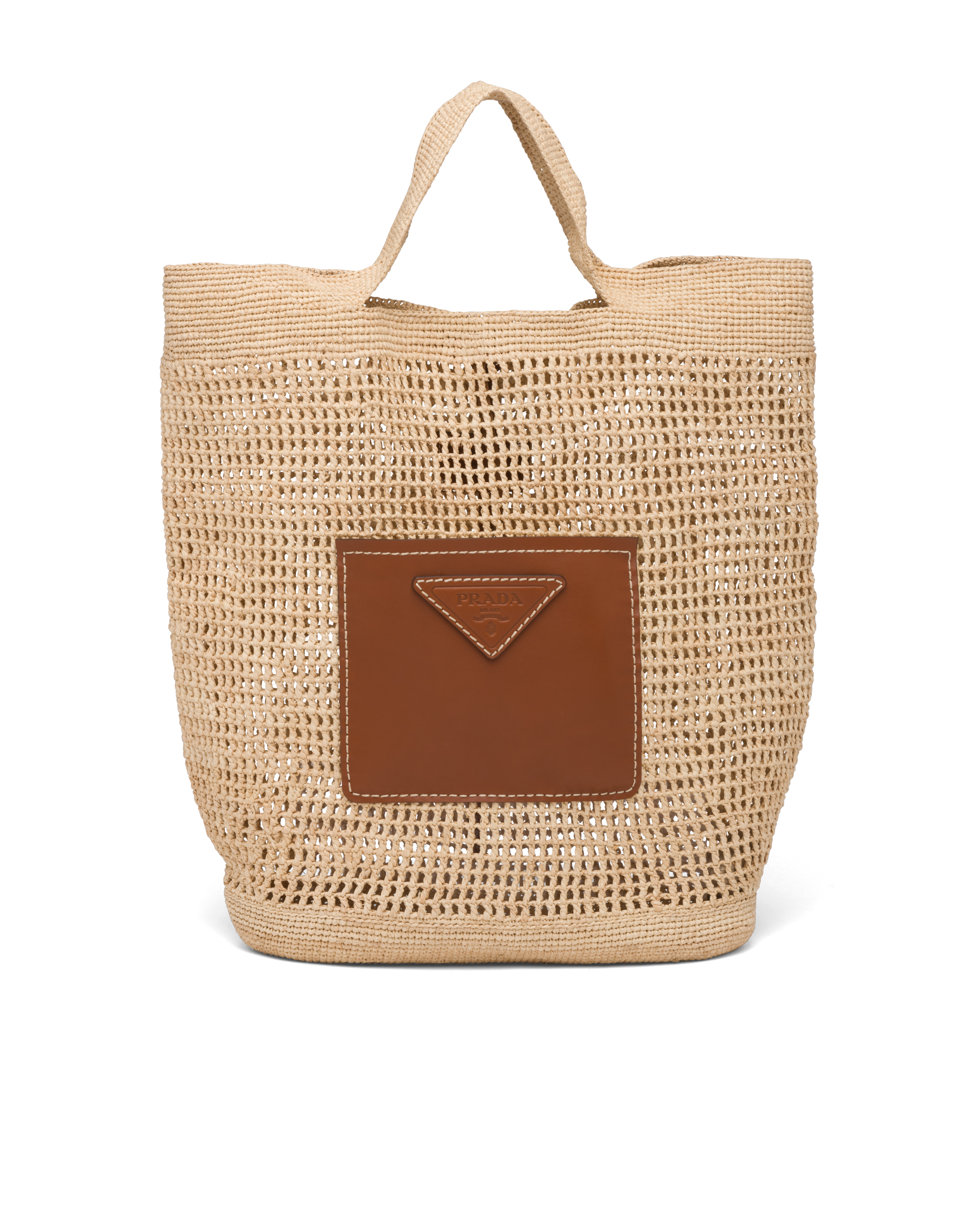 Raffia and Leather Tote | Prada