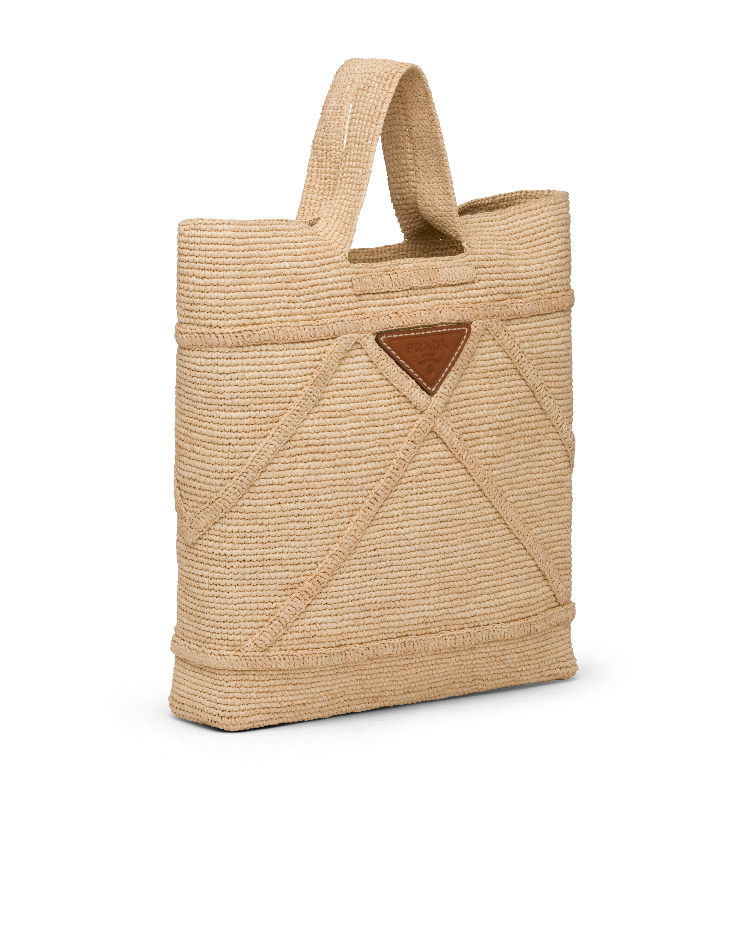 Raffia and Leather Tote | Prada