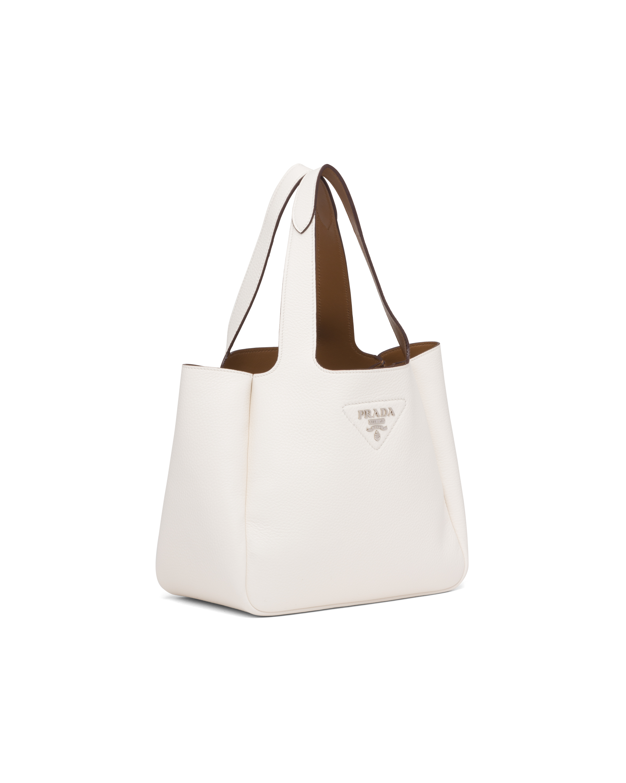 white leather prada bag