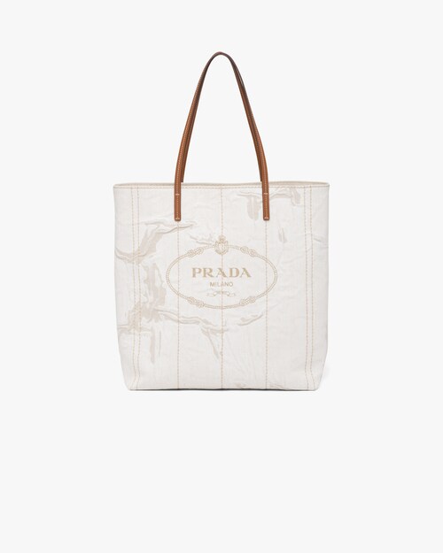 prada printed tote