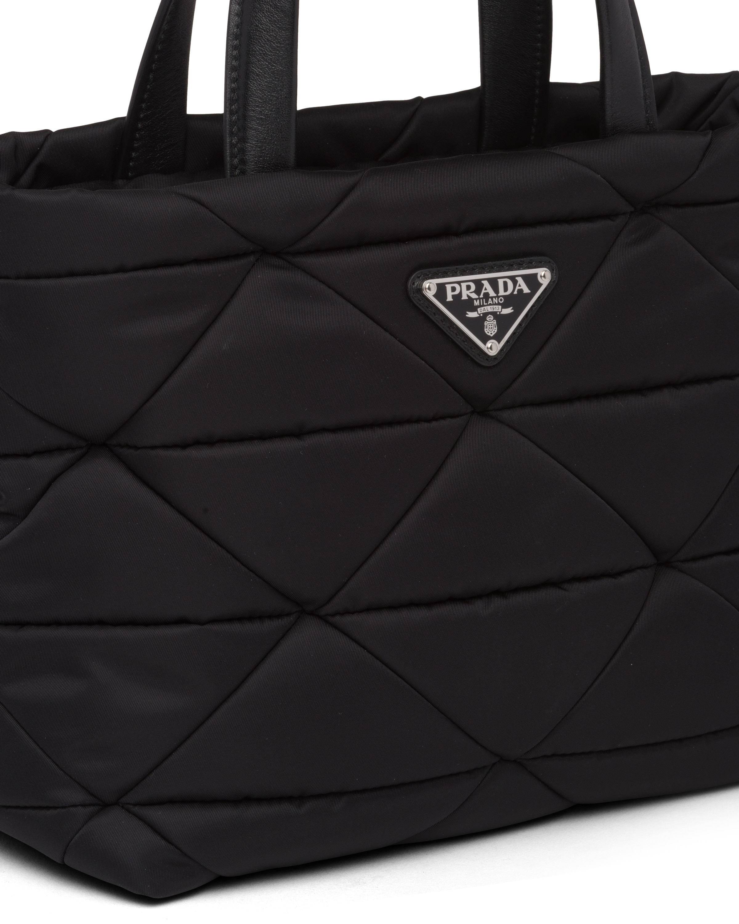 Black ReNylon padded tote bag Prada