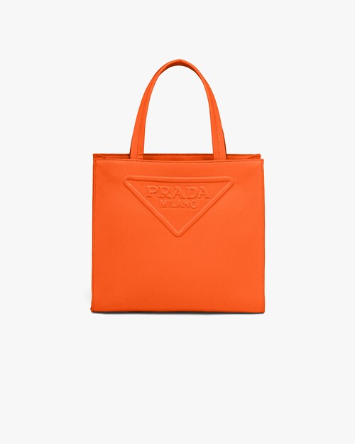 orange tote handbag