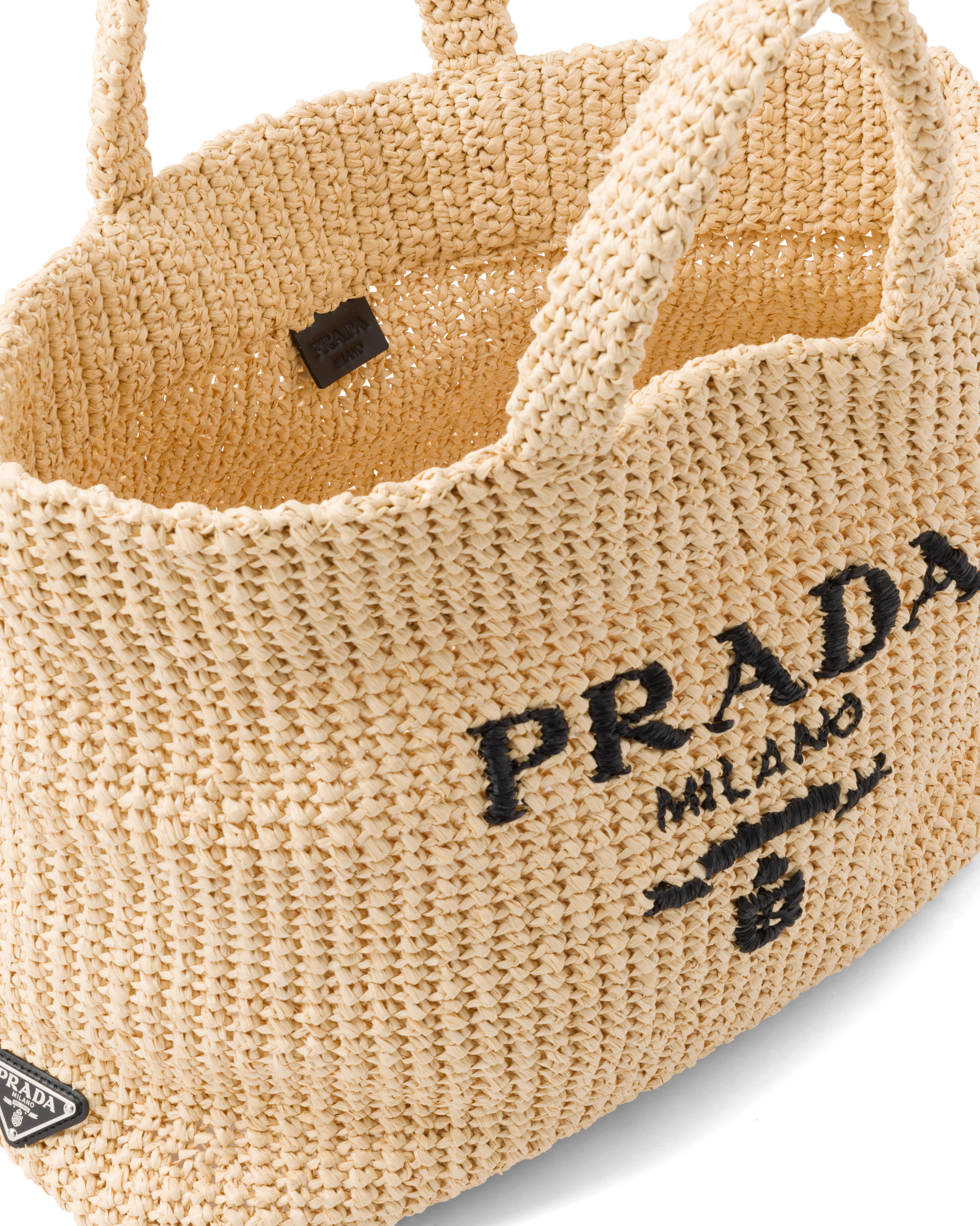 prada raffia clutch
