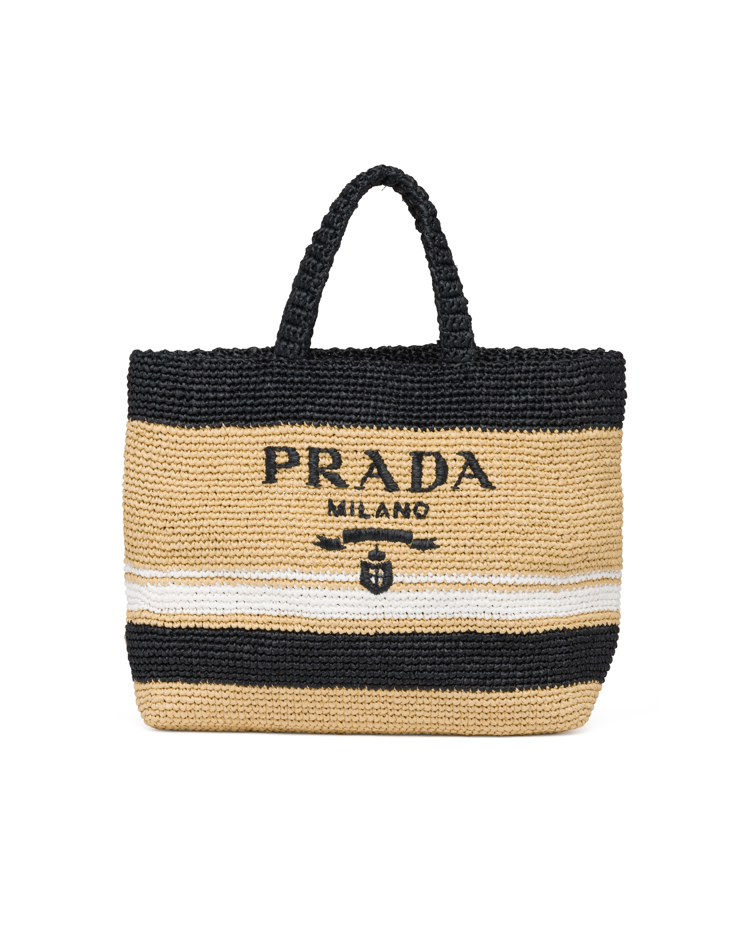prada straw tote