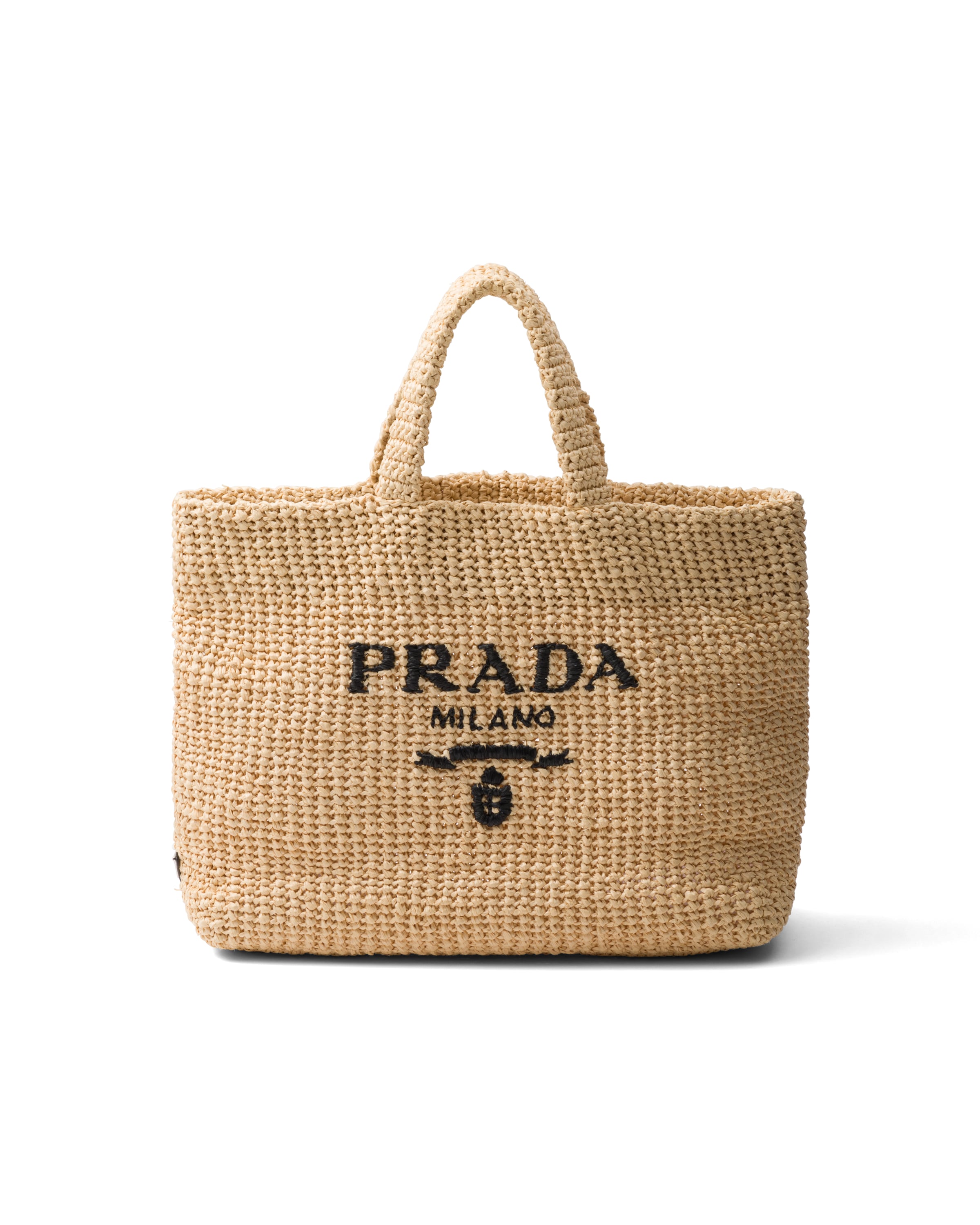 Prada Cabas En Crochet, Femme, Naturel