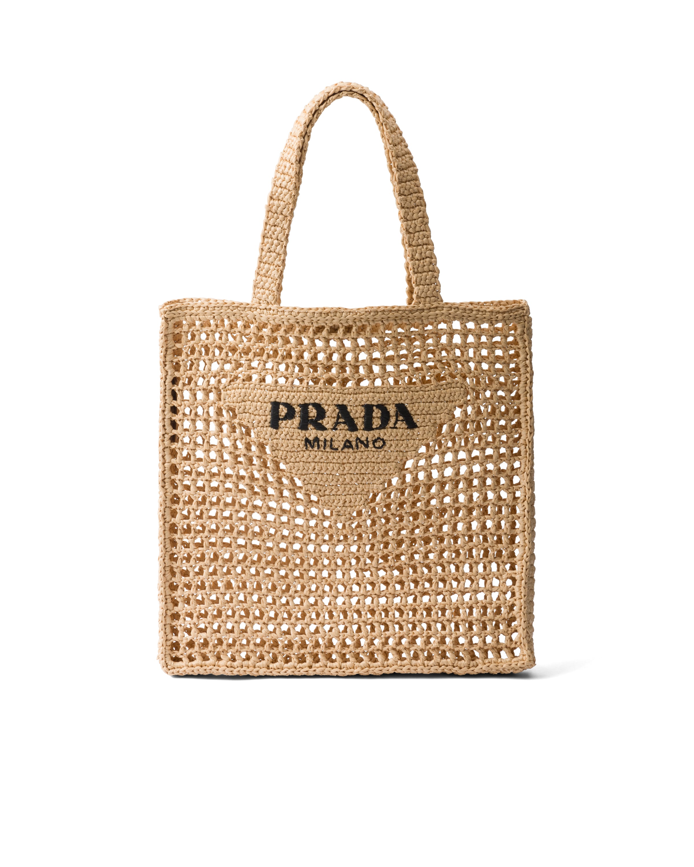 Prada Crochet Tote Bag, Woman, Natural