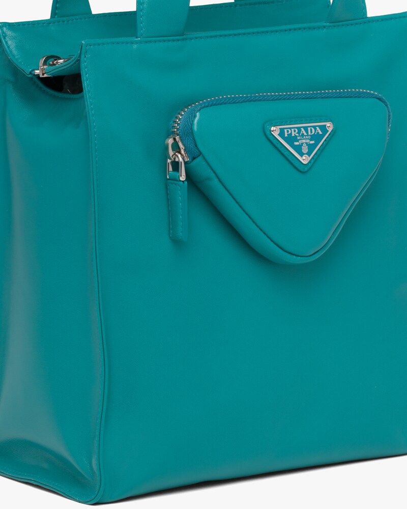 prada teal bag
