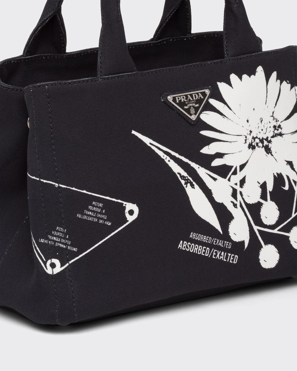 prada printed canvas tote