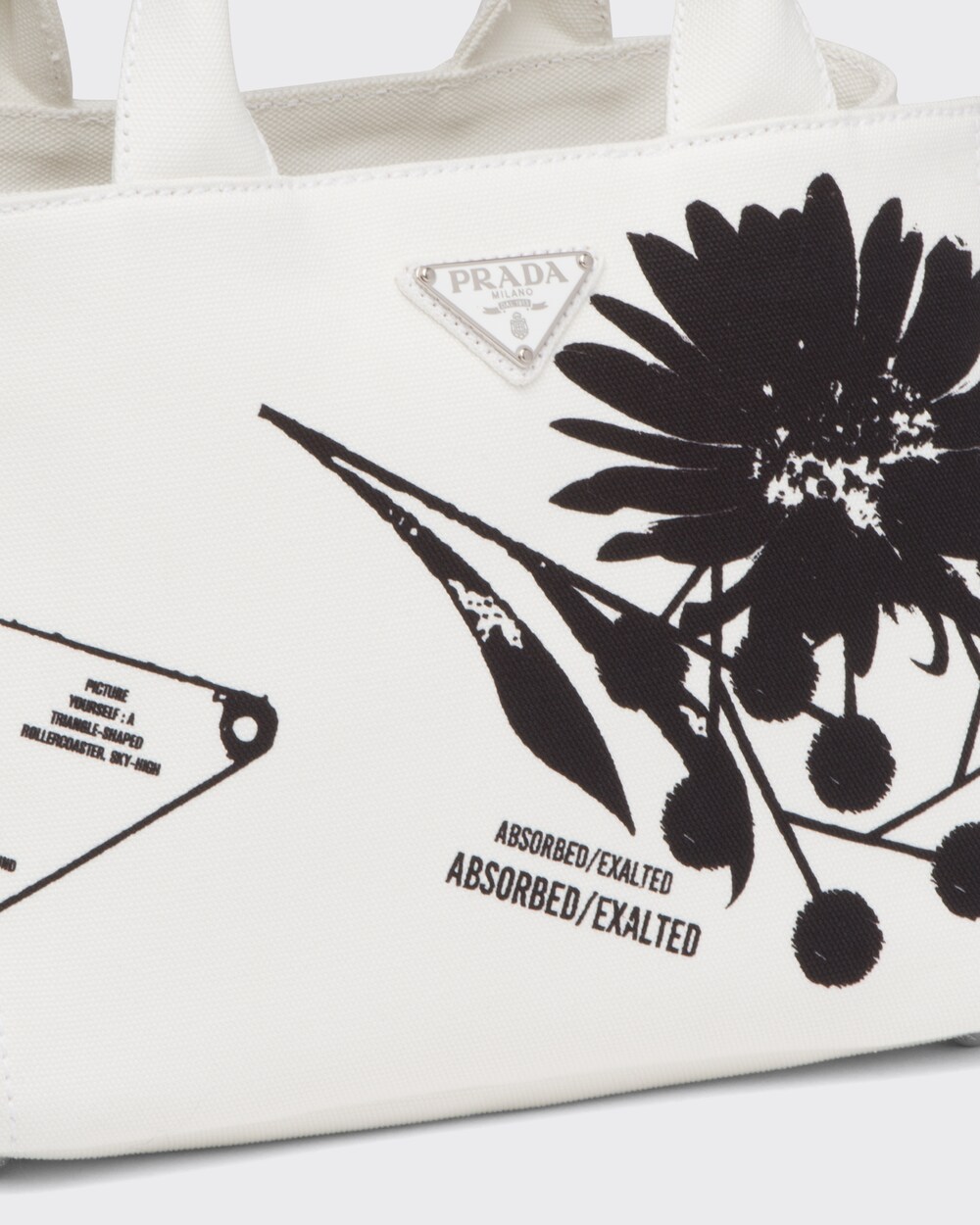 prada printed canvas tote