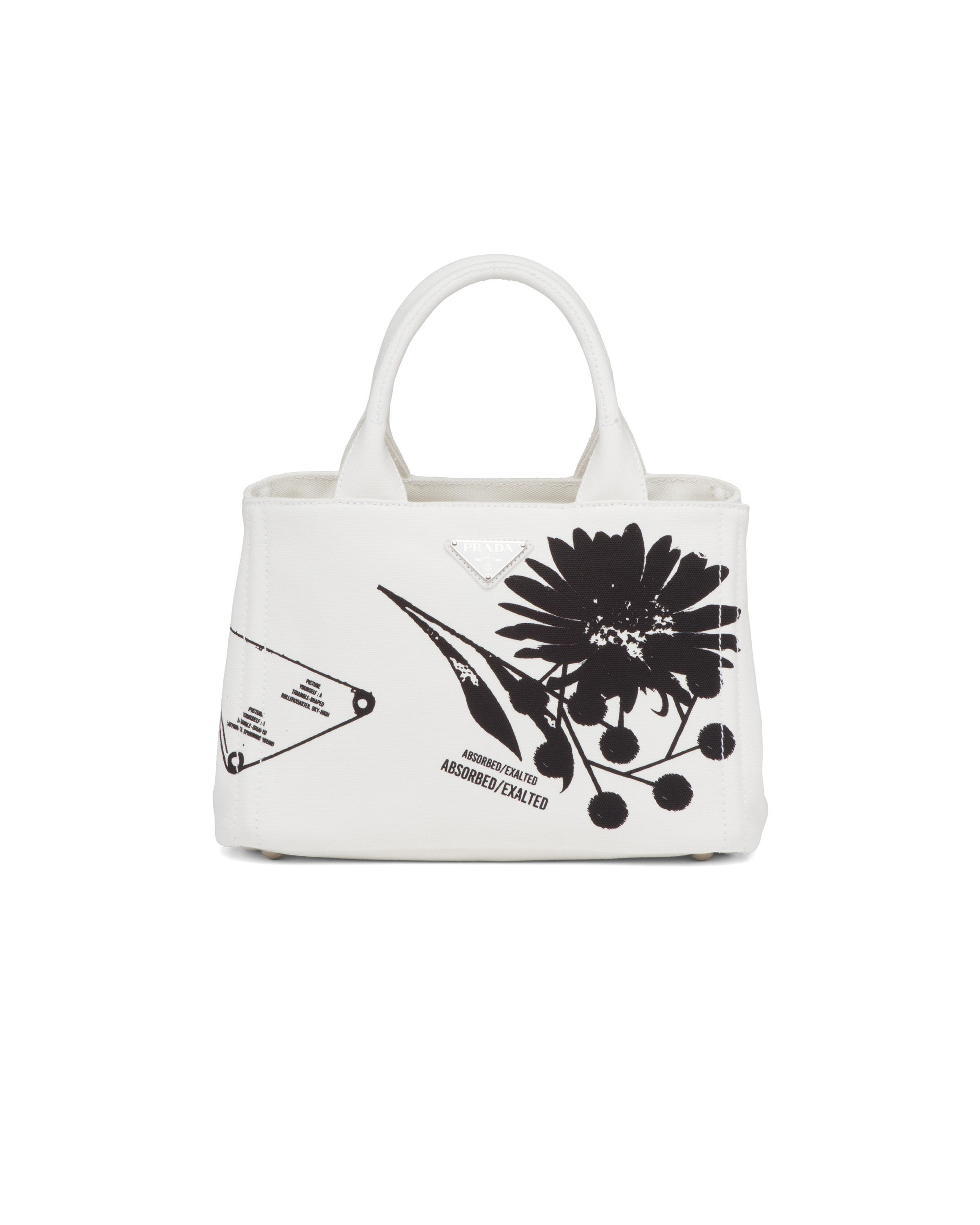 Prada printed store canvas tote