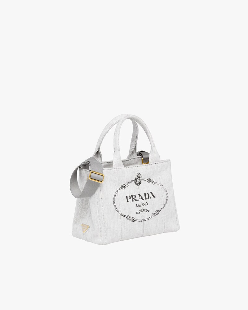 prada denim tote