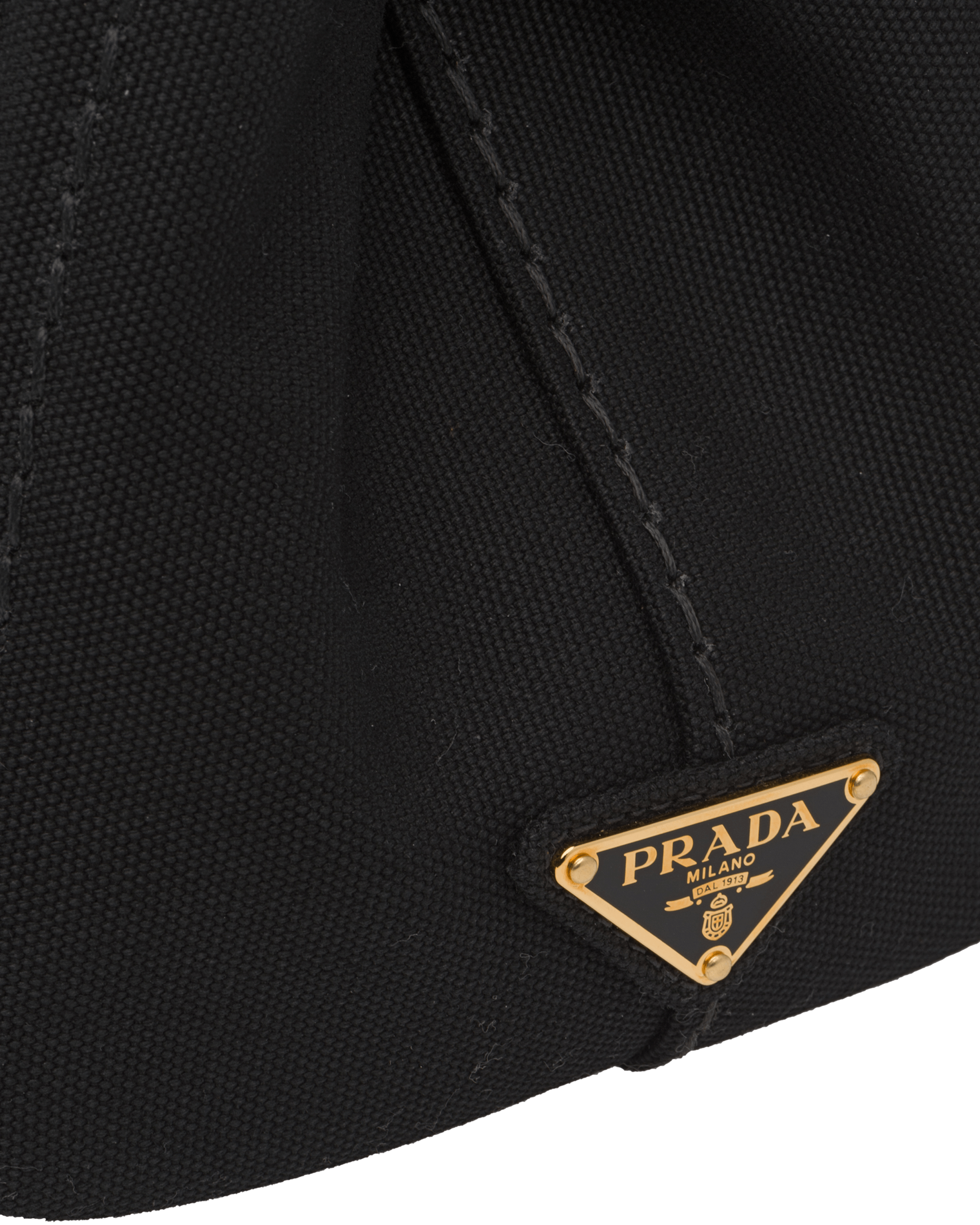 Black/chalk White Small Cotton Canvas Tote | Prada