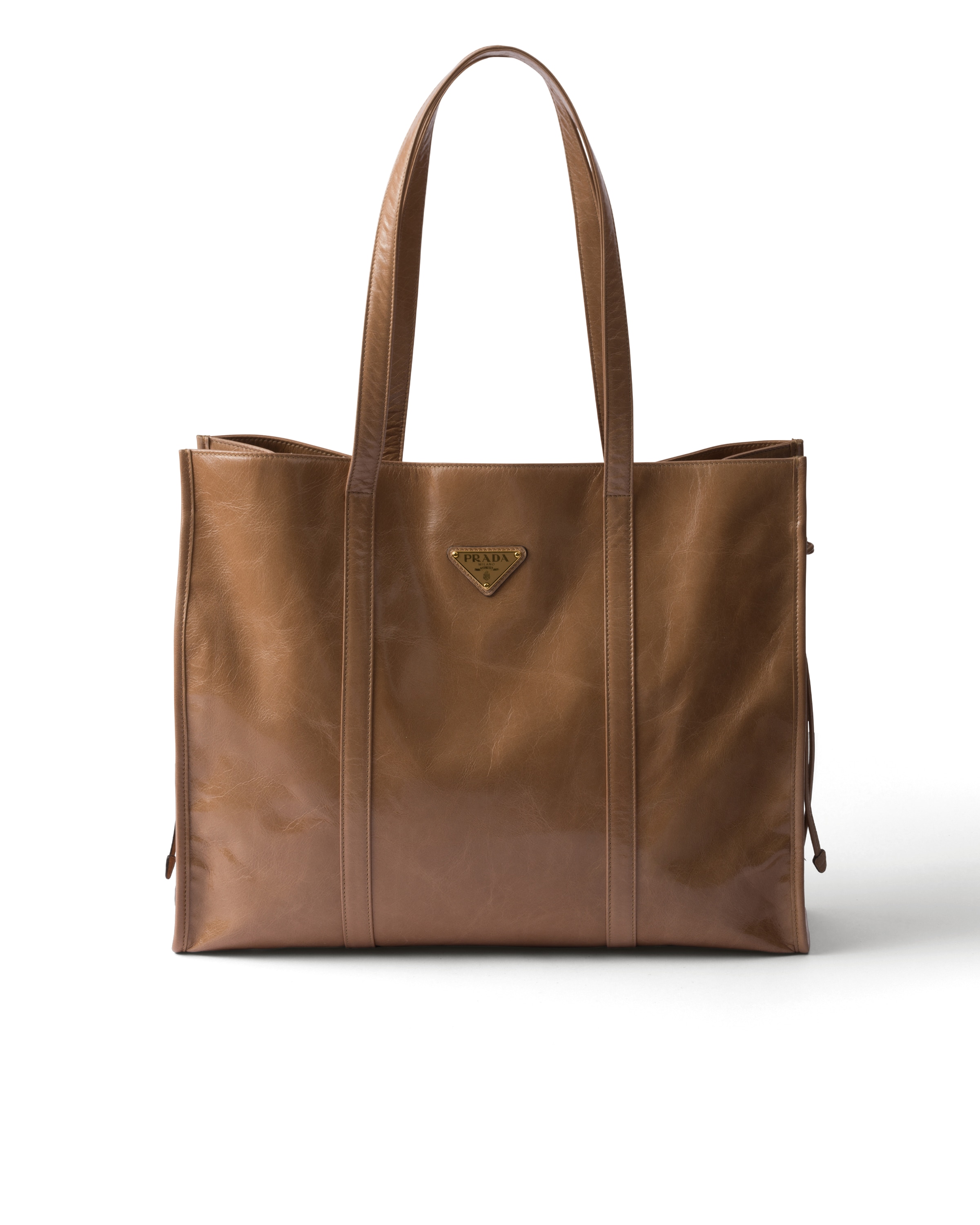 Prada Grand Cabas En Cuir, Femme, Rose Pâle