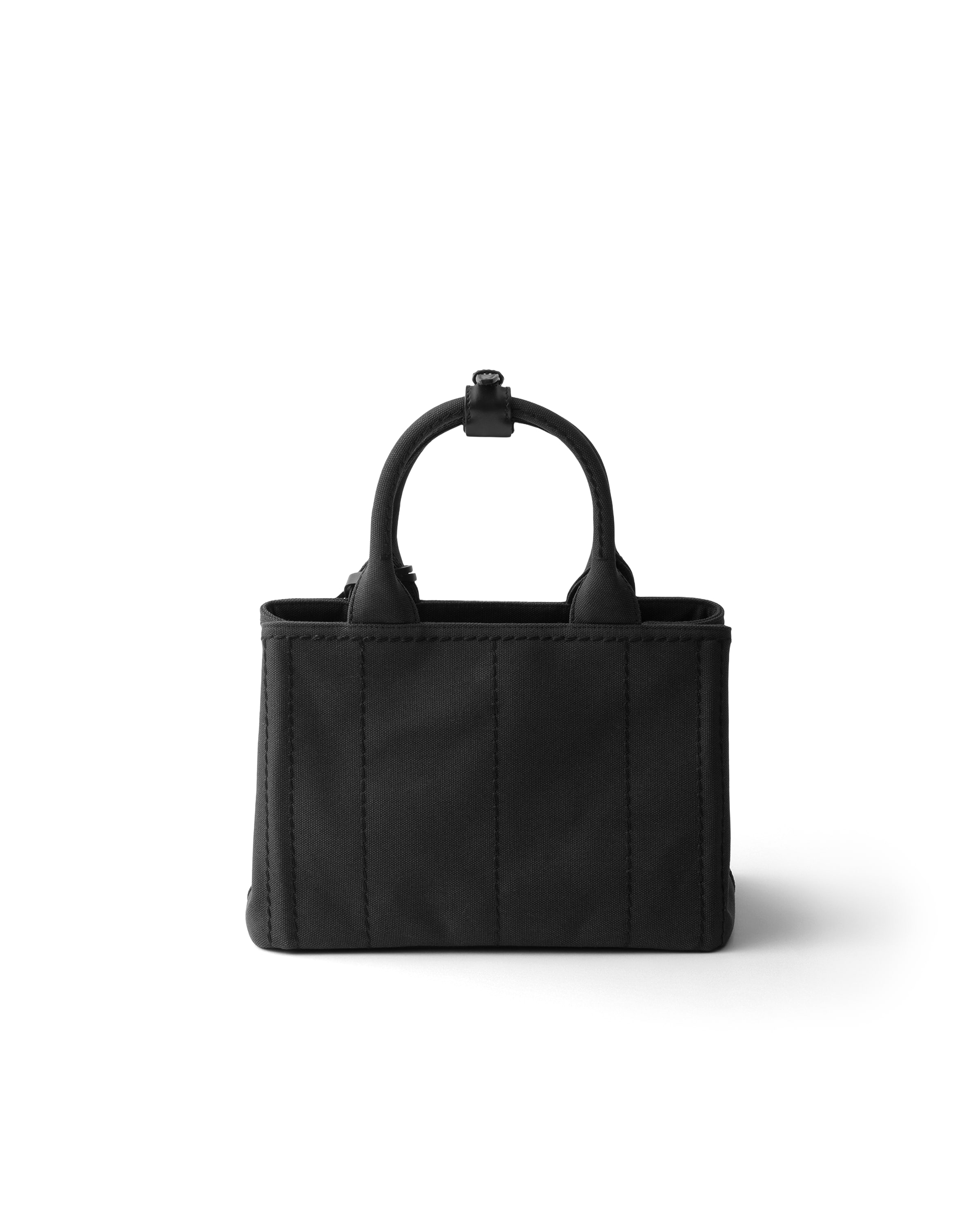 Prada Women's Jardiniere Small Cotton Canvas Top Handle Bag In Black