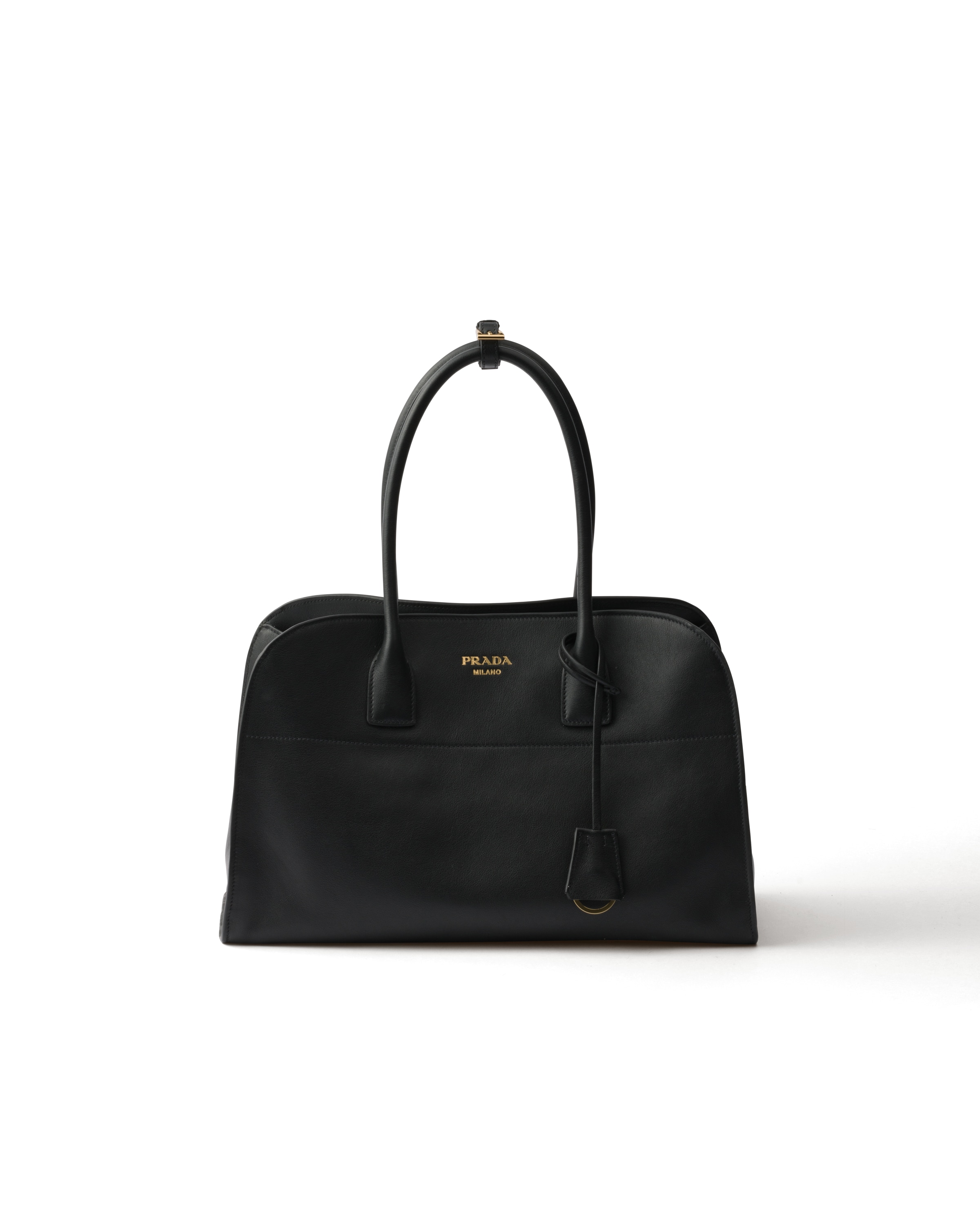 Prada Grand Cabas En Cuir, Femme, Noir