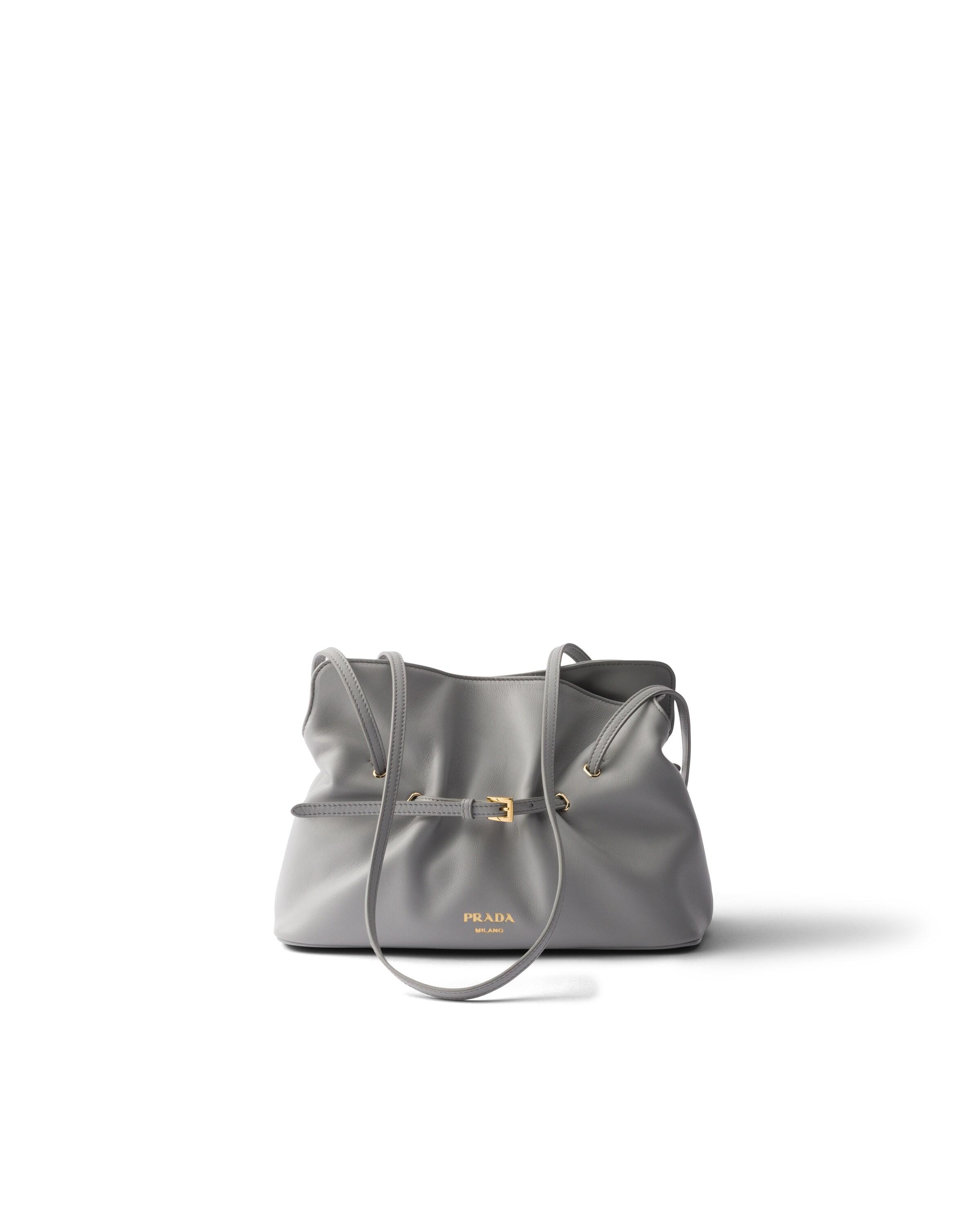 Petit Sac Prada Dada En Cuir Nappa, Femme, Gris Granite