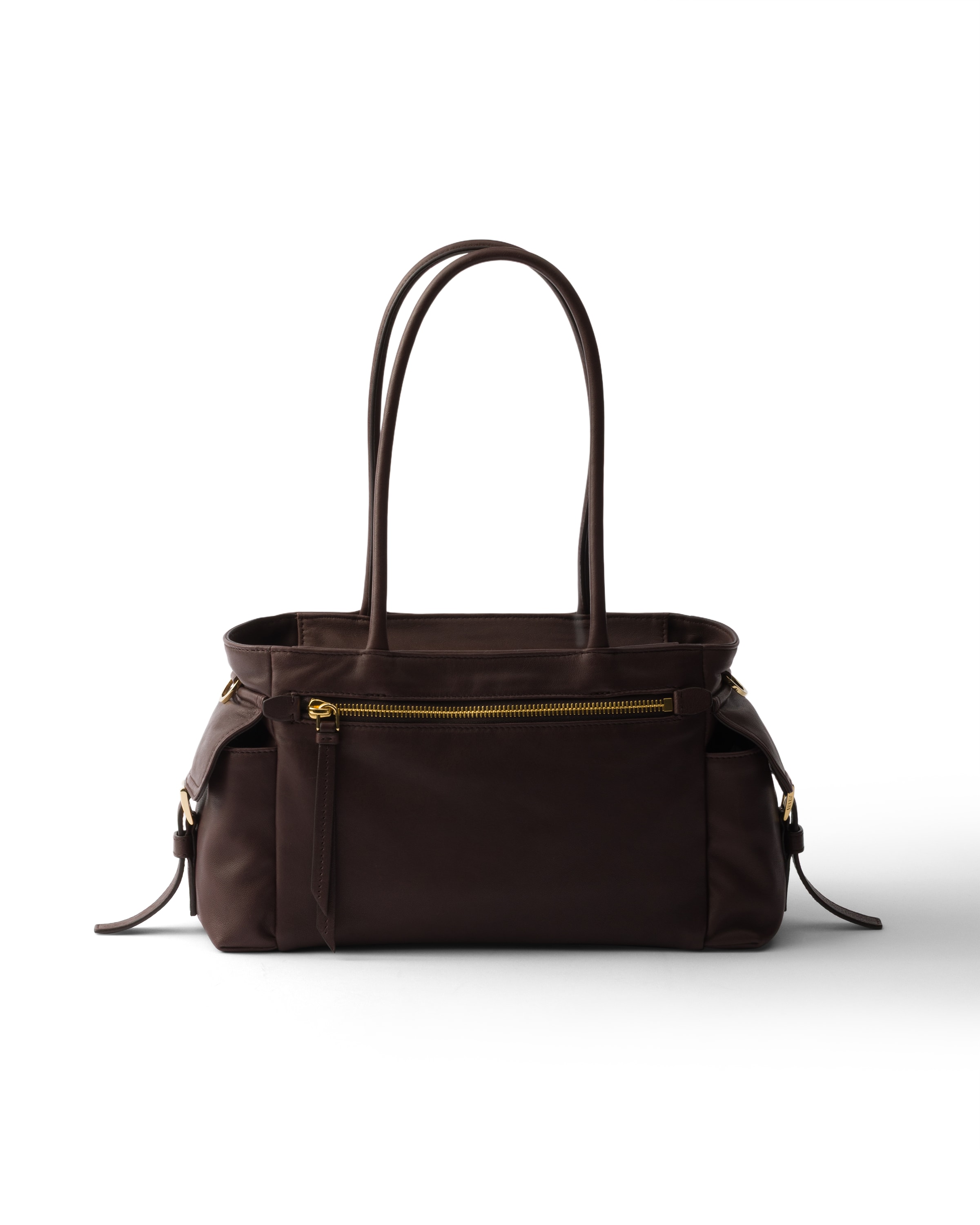 Prada Explore Medium Nappa Leather Tote Bag In Brown