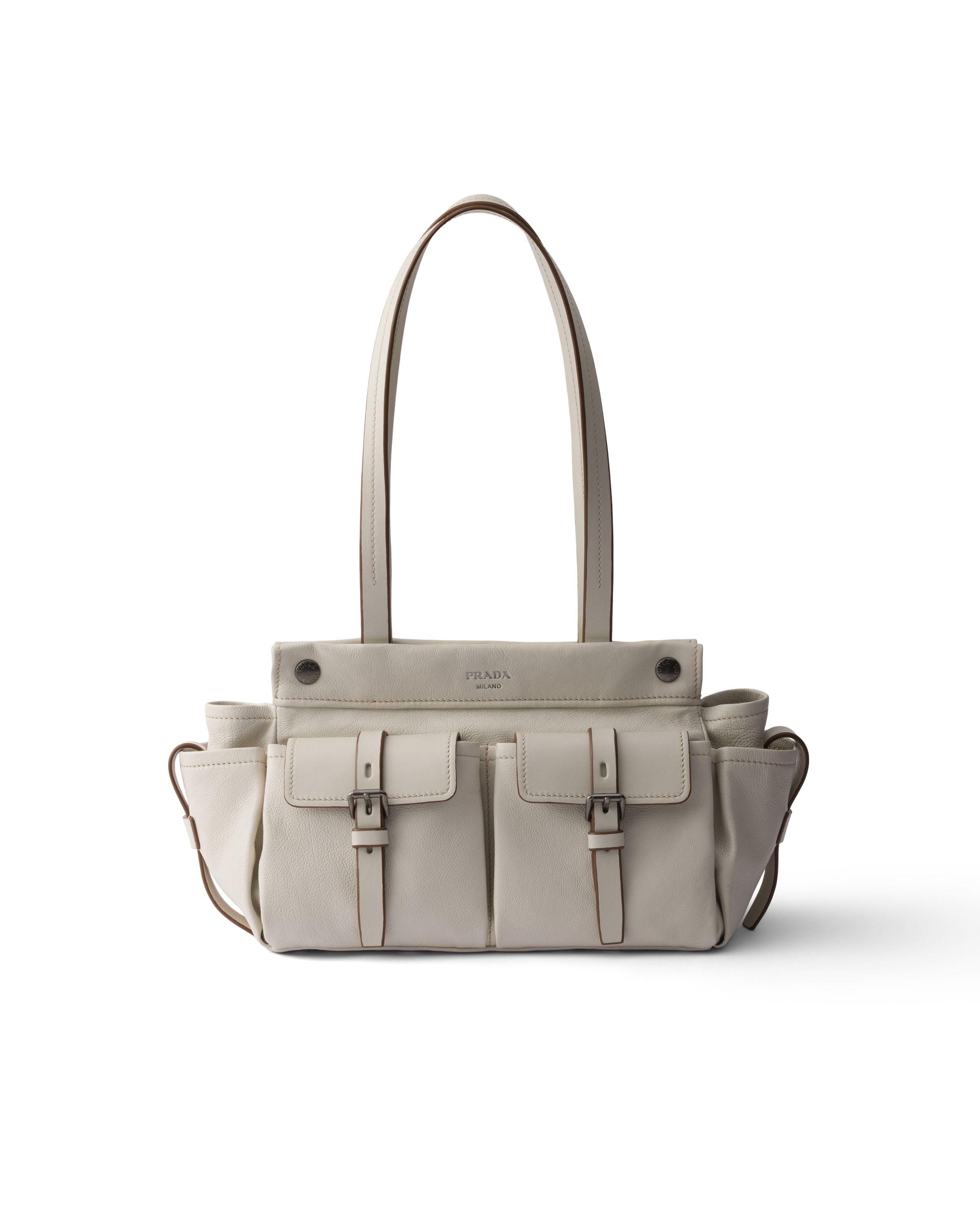 Prada Route Medium Leather Tote Bag
