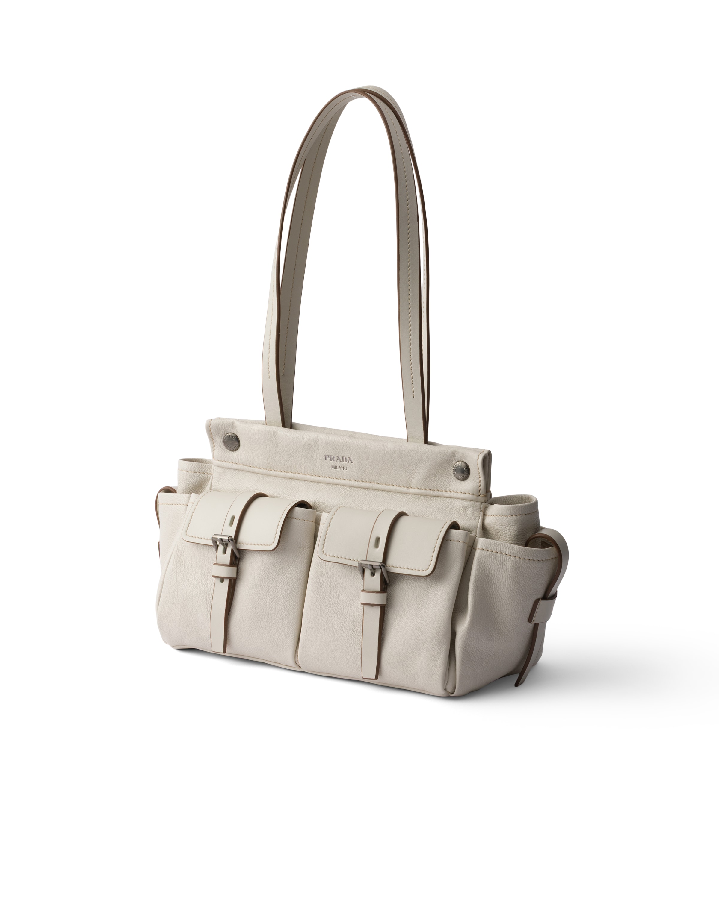 Prada Route Medium Leather Tote Bag