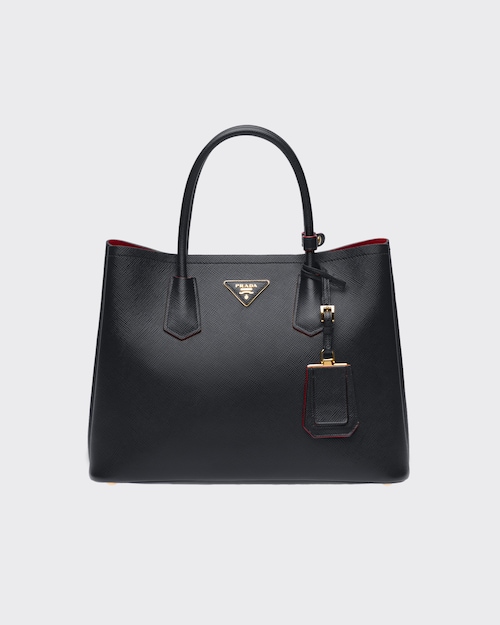 ブラック/レッド プラダ ドゥーブレ ミディアムバッグ | Prada