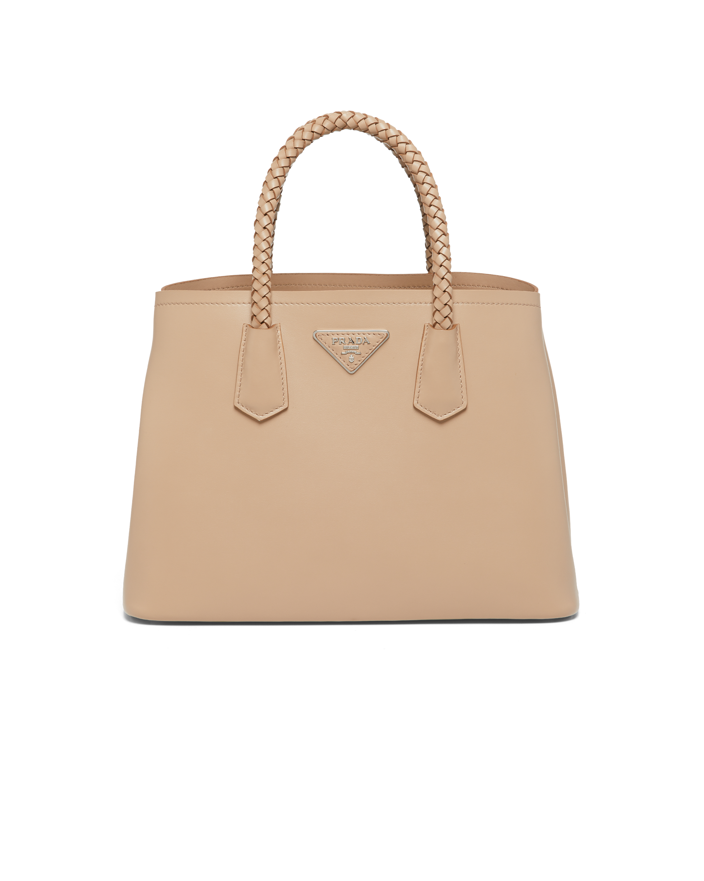 prada brown leather tote bag