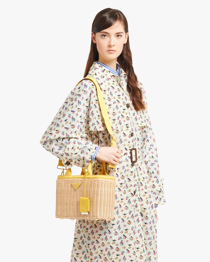prada woven rattan clutch